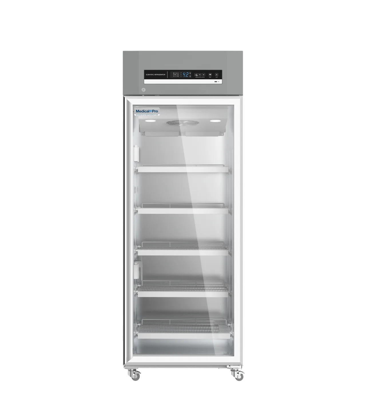 Migali MP-23RG-HC 28" Glass Door Medical Refrigerator, 23 cu ft, +2°C‑+8°C, Alarms, 115V NEMA Plug