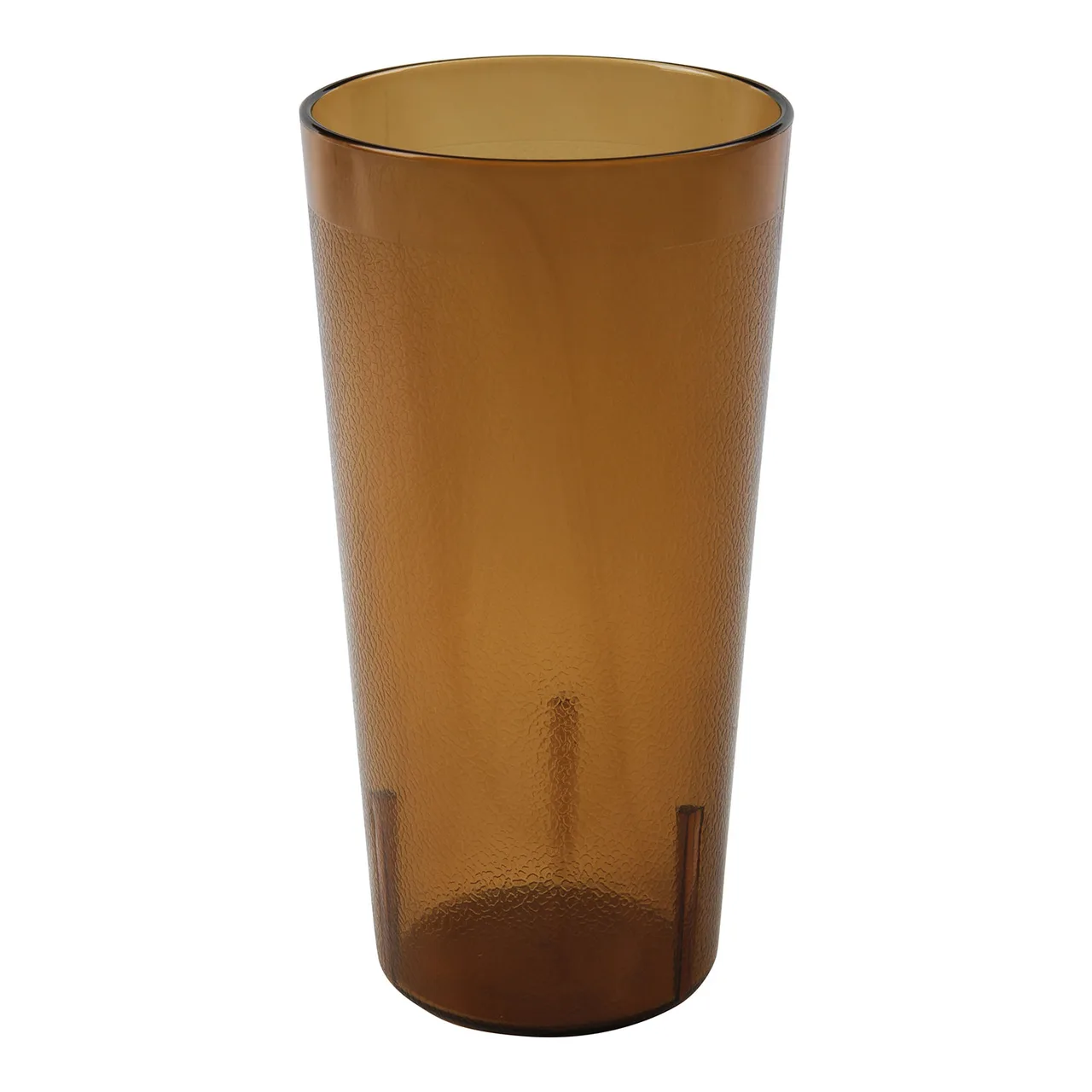 Cambro 2000P2153 - 22 oz Amber SAN Tumbler, 3-3/8" Dia, Textured, Dishwasher Safe - 24/Case