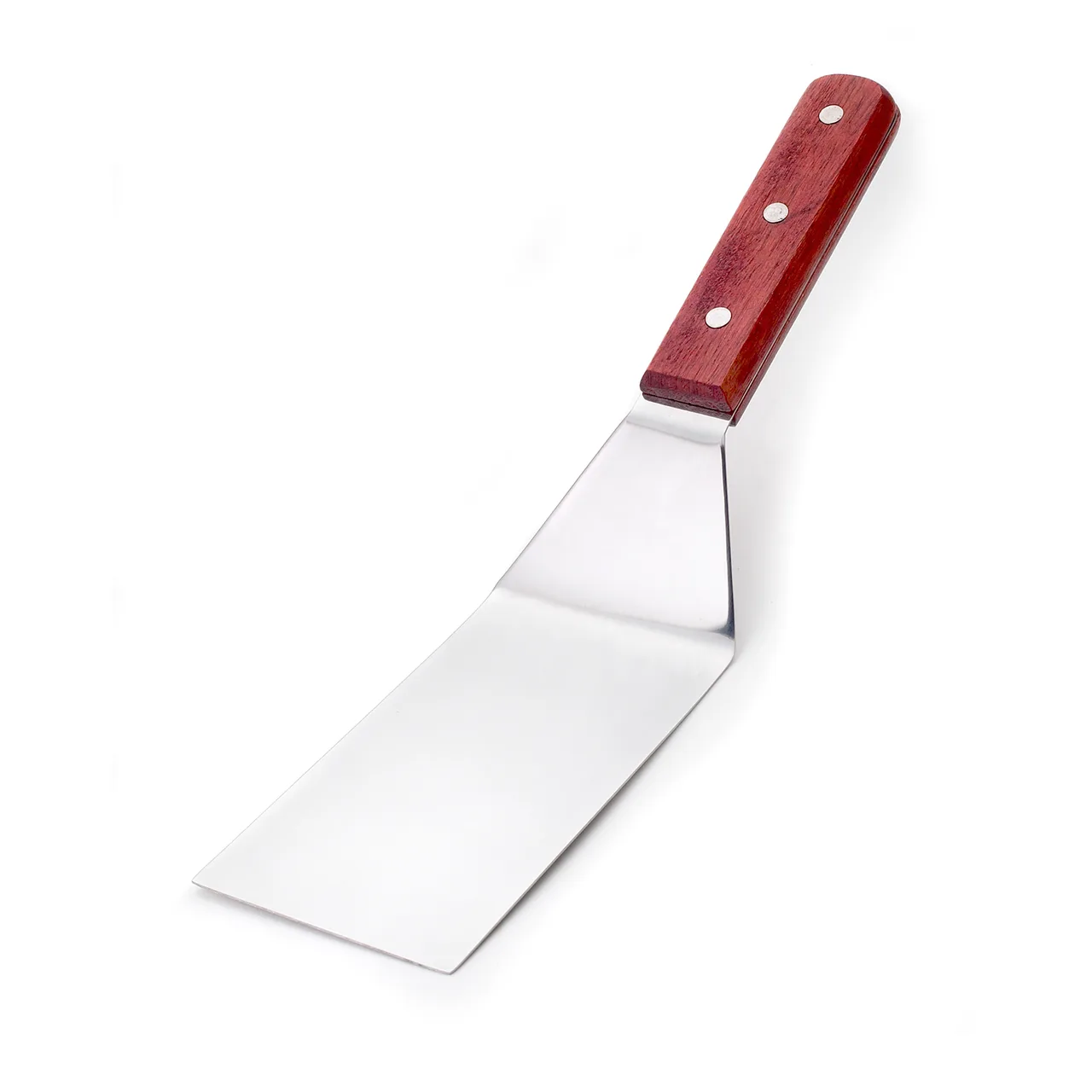 Browne USA 574320 Stainless Turner, 13.5" OAL, 8" x 3" Blade, Flexible Riveted Tang, Hardwood Handle