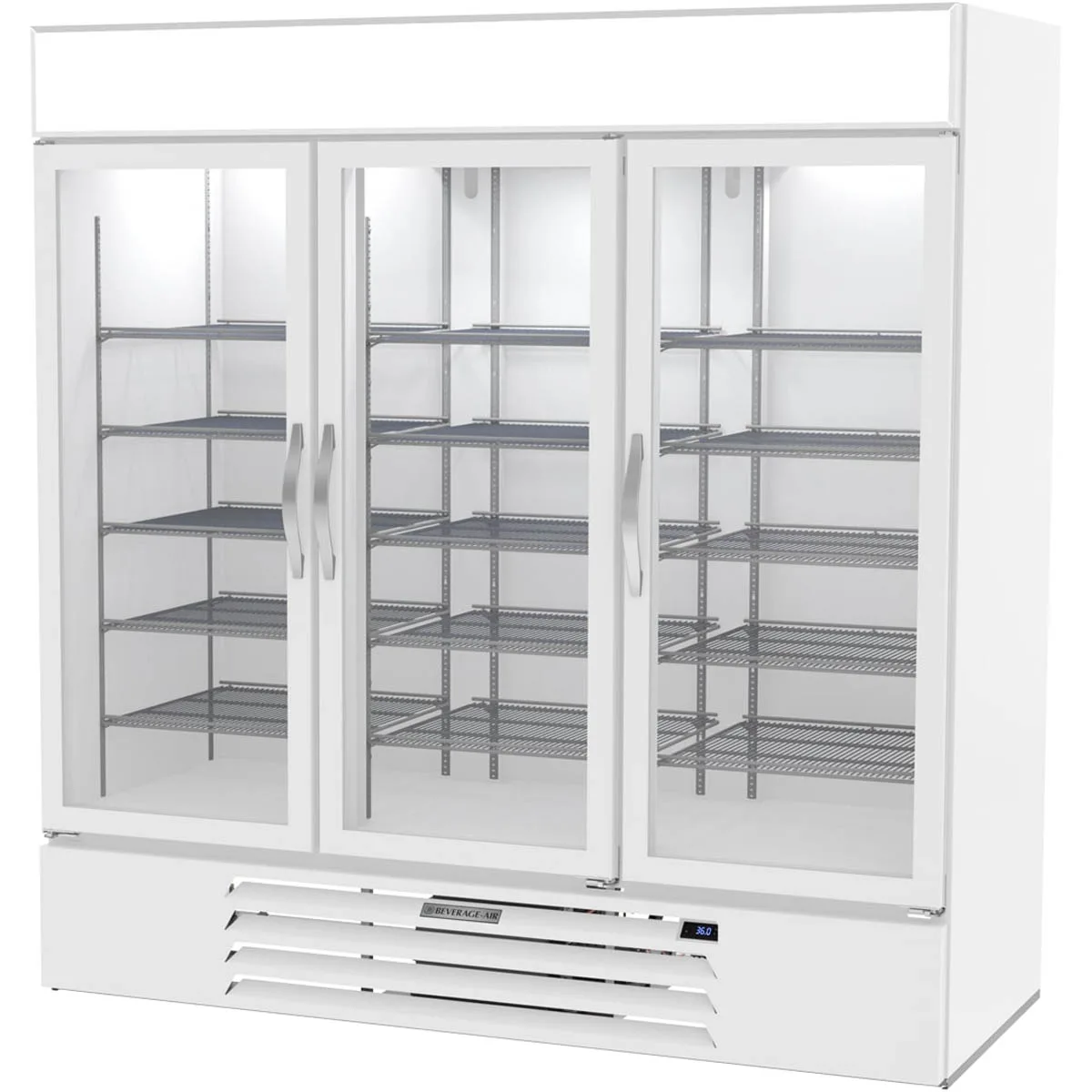 Beverage Air MMR72HC-1-W-WINE 75" Glass Door Wine Merchandiser, Single Temperature, 70.19 cu. ft.
