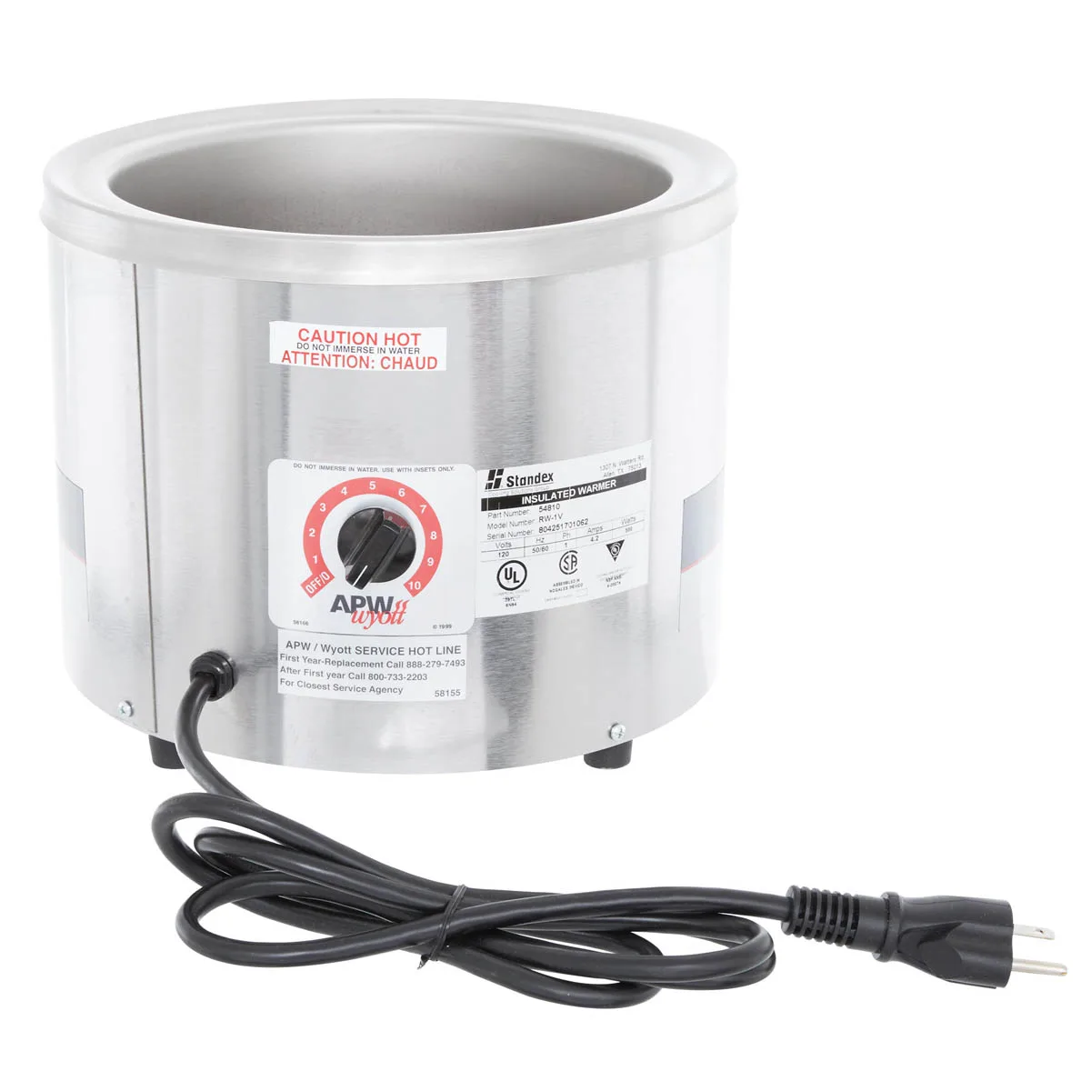 APW Wyott RW-1V Countertop Food Pan Warmer, 7 qt. Capacity