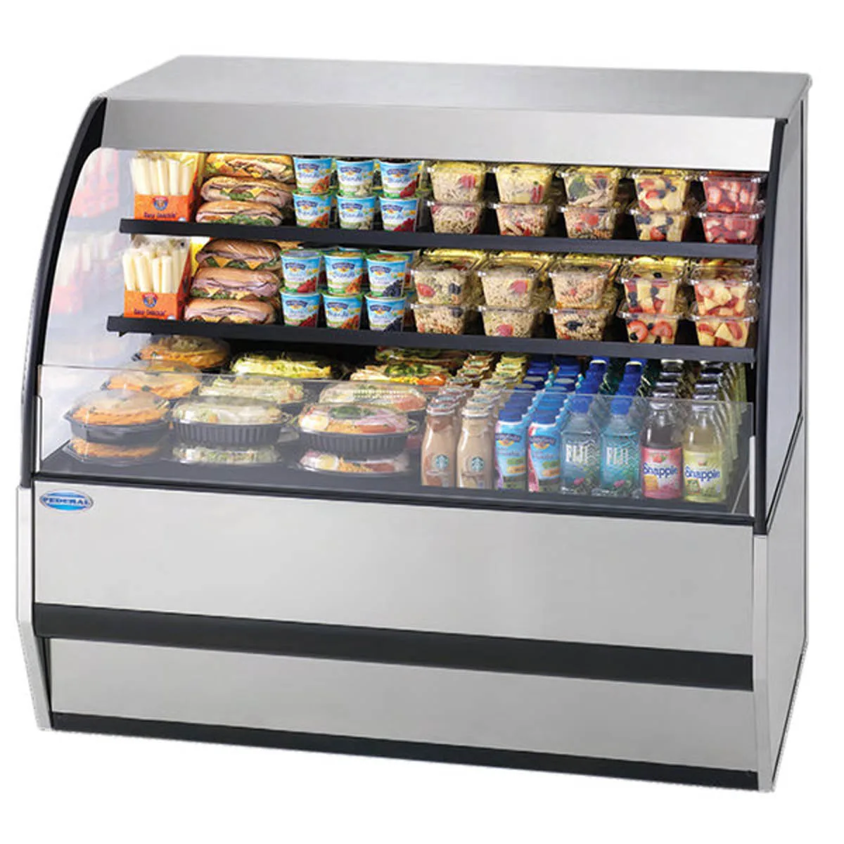 Federal Industries SSRVS5942 59" Versatile Service Top Over Refrigerated Self-Serve Counter Case