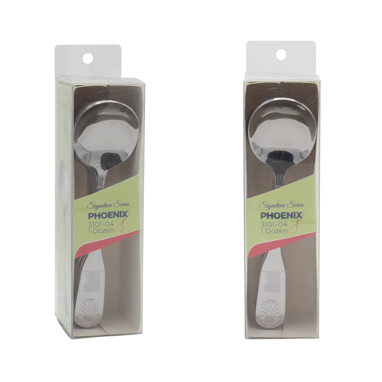 CAC China 3101-04 Phoenix CPK Bouillon Spoon, 6 3/8" Heavy‑Duty, 18/0 Stainless Steel - 1 Dozen