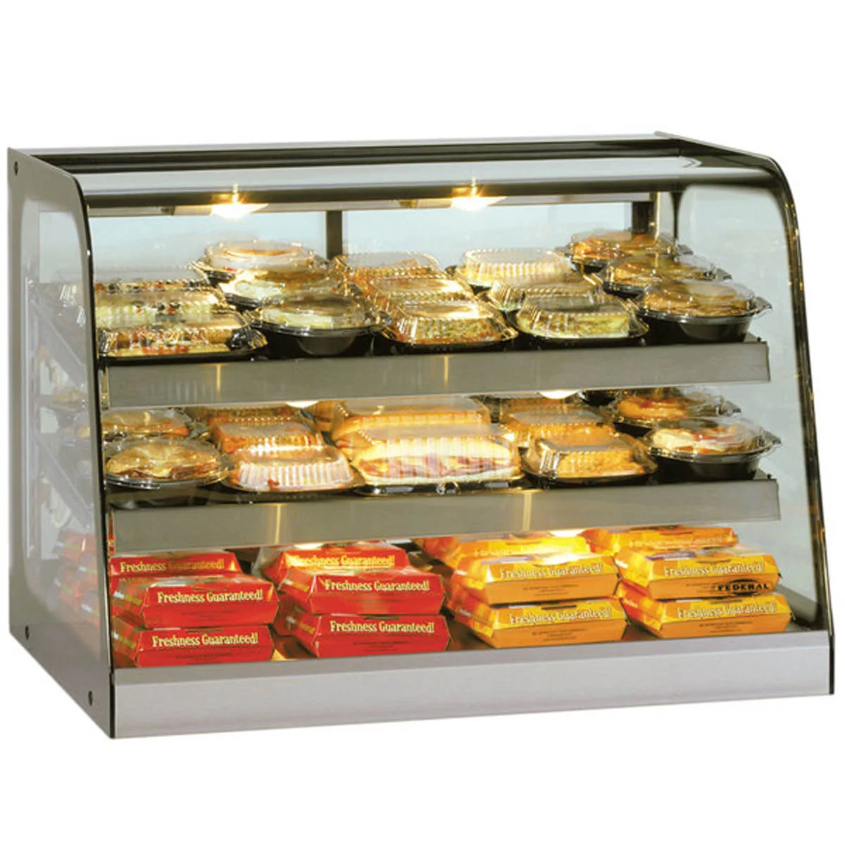 Federal Industries CH4828 47" 2-Glass Door Hot Food Display, Steel, Heated Shelves