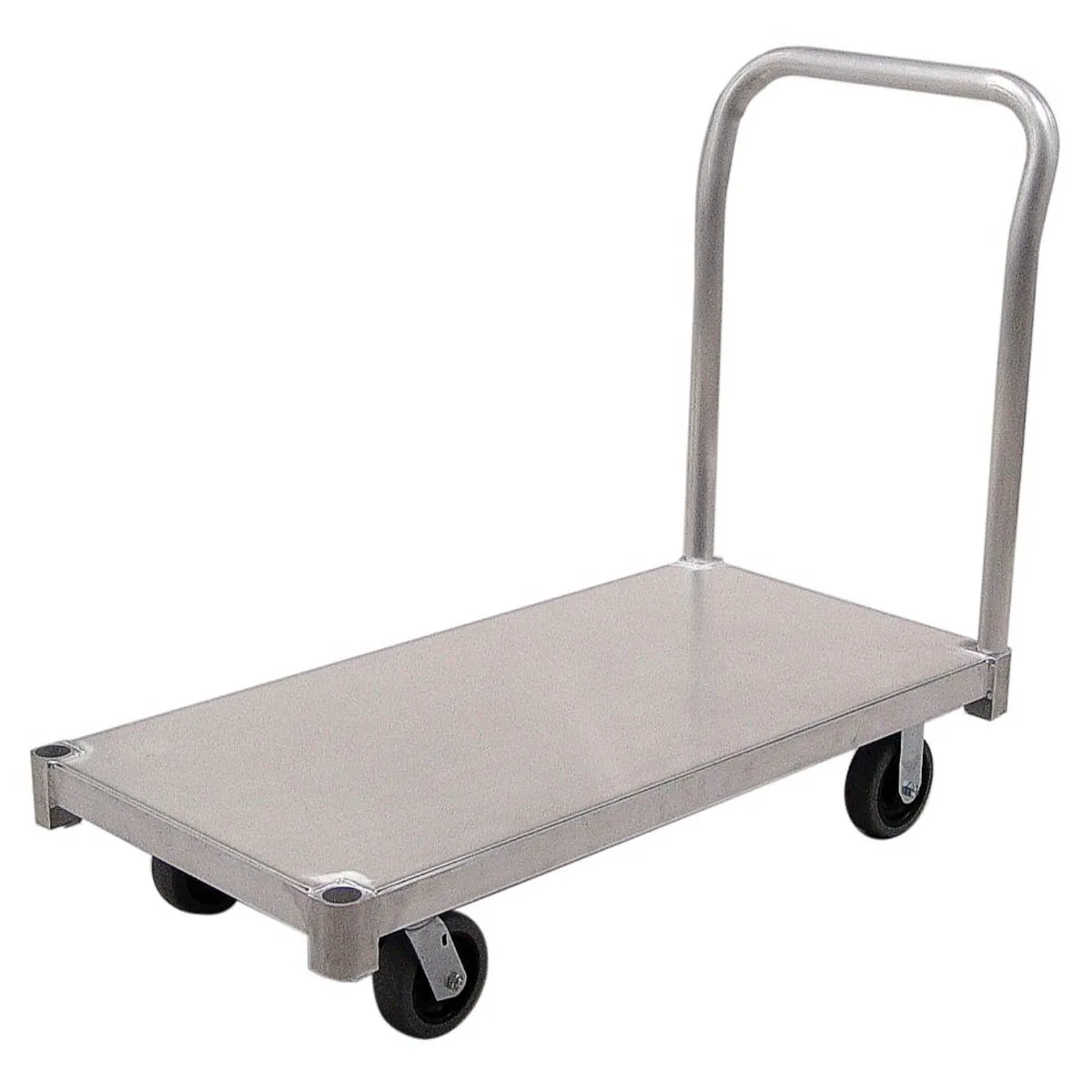 New Age PT2436S6 2600 lb Aluminum Platform Truck, 24x36, Smooth Deck, Polyurethane Casters