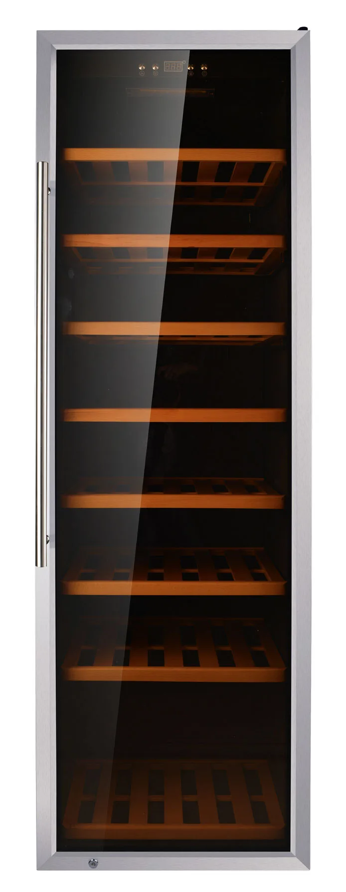 Omcan USA 45259 23" Glass Door Wine Refrigerator, Single Temperature, 192 Bottles