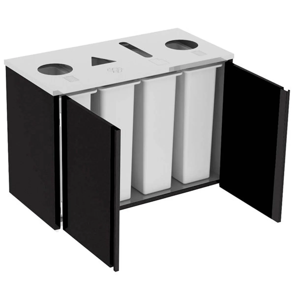 Lakeside 3318 Waste & Recycle Station, 48-1/2"W X 23-1/4"D X 34-1/2"H
