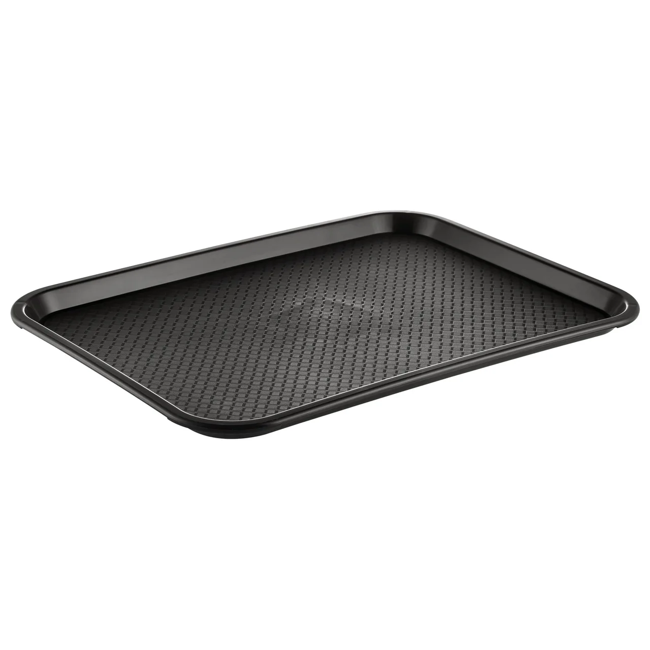 CAC China DSPT-1418K Cafeteria Tray, 18"L x 14"W, Polypropylene, Black, Rectangular