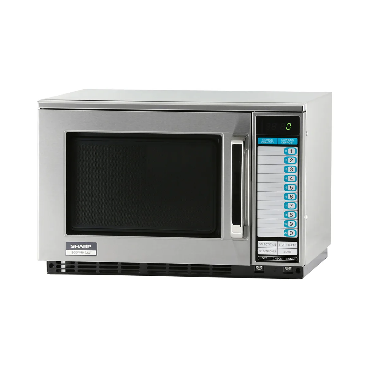 Sharp R-22GTF 1200W Heavy Duty Commercial Microwave Oven, 0.70 Cu Ft, Touch Control, 120V