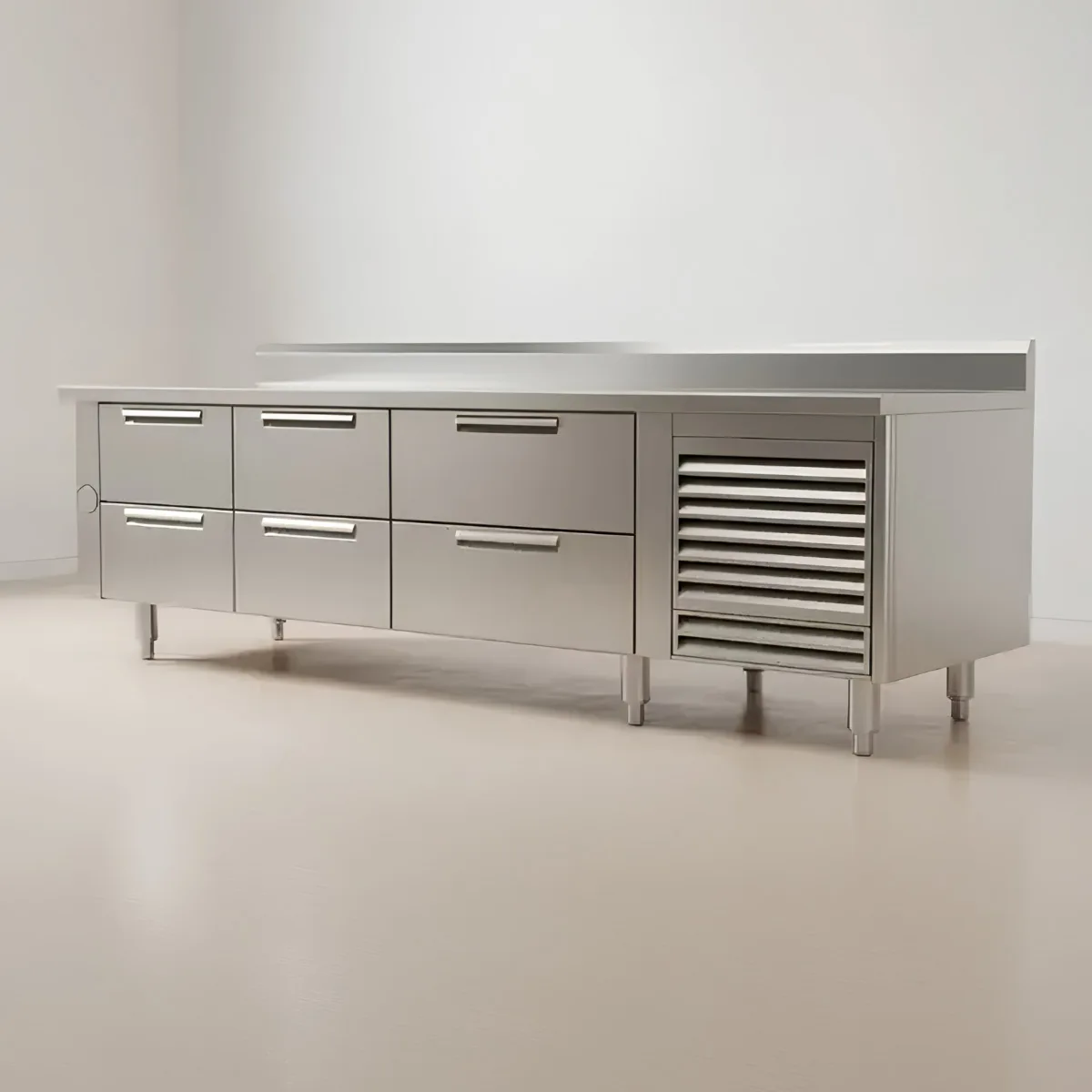 Garland US Range UN17C120 120" 8 Drawers Polar Cuisine Refrigerated Chef Base, Self-Contained