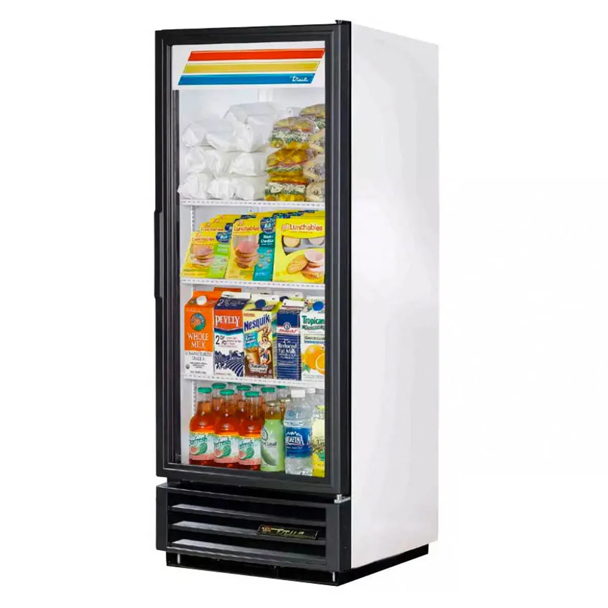 True GDM-12-HC~TSL01 24" 1-Section Glass Door Refrigerated Merchandiser in Black, 12 Cu. Ft.