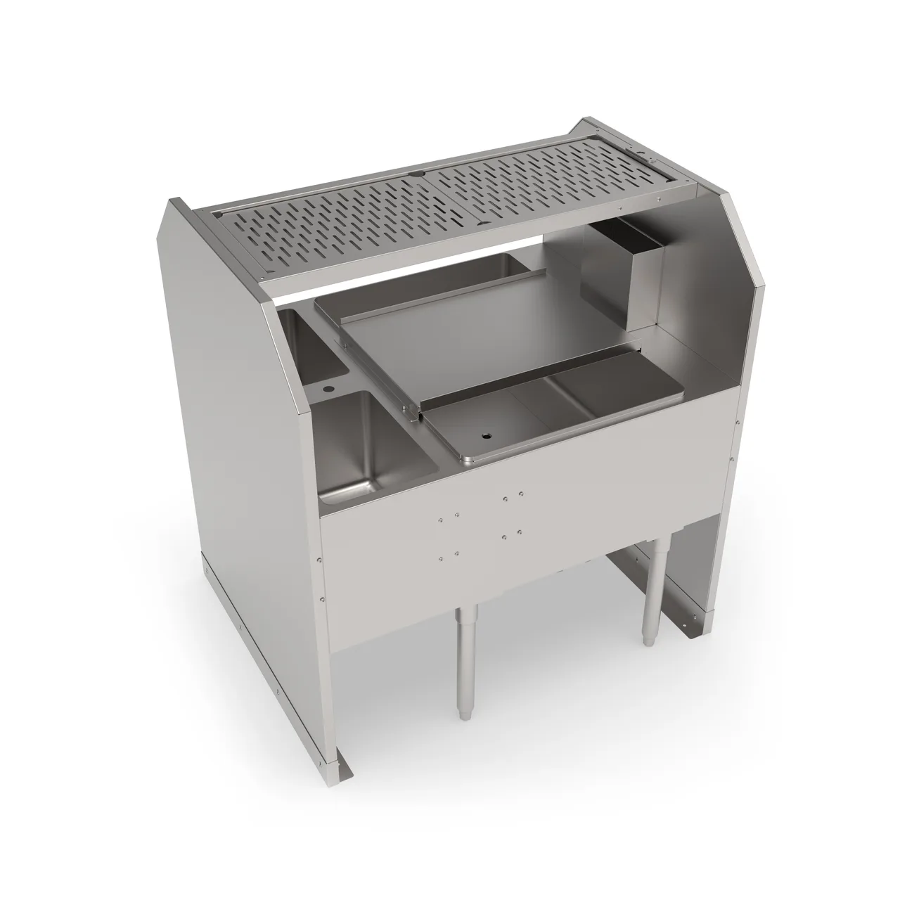 John Boos UBPT-3342-CP10-X Underbar Ice Bin, Pass-Thru, 42"W X 33"D X 45"H