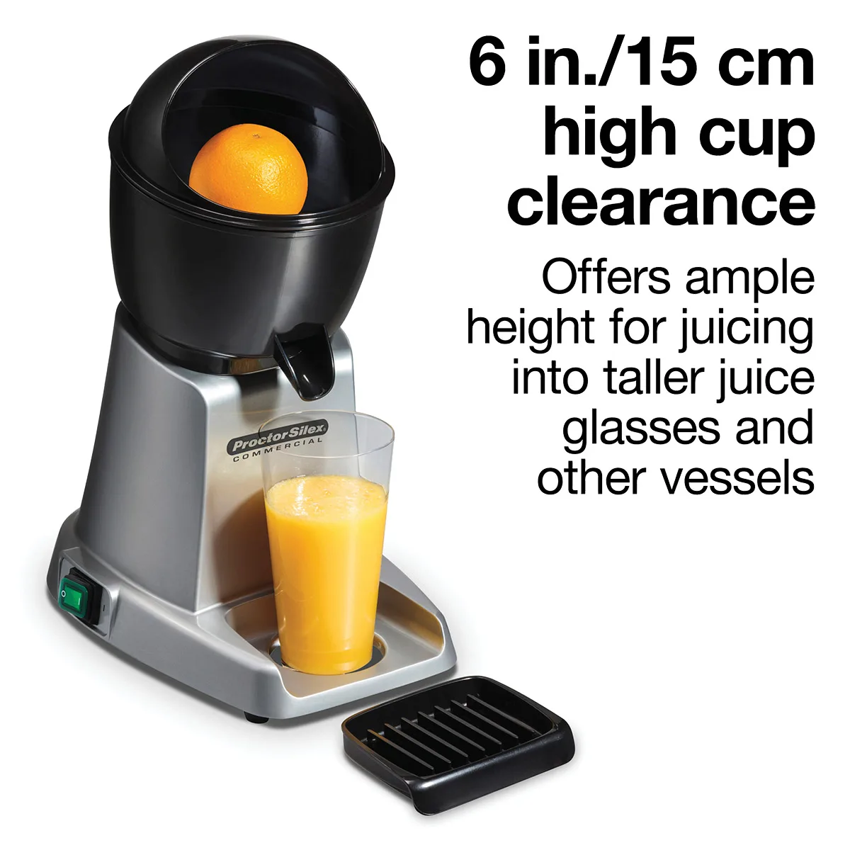 Hamilton Beach 66900 Proctor-Silex Manual Feed Citrus / Orange Juicer 1/4 HP