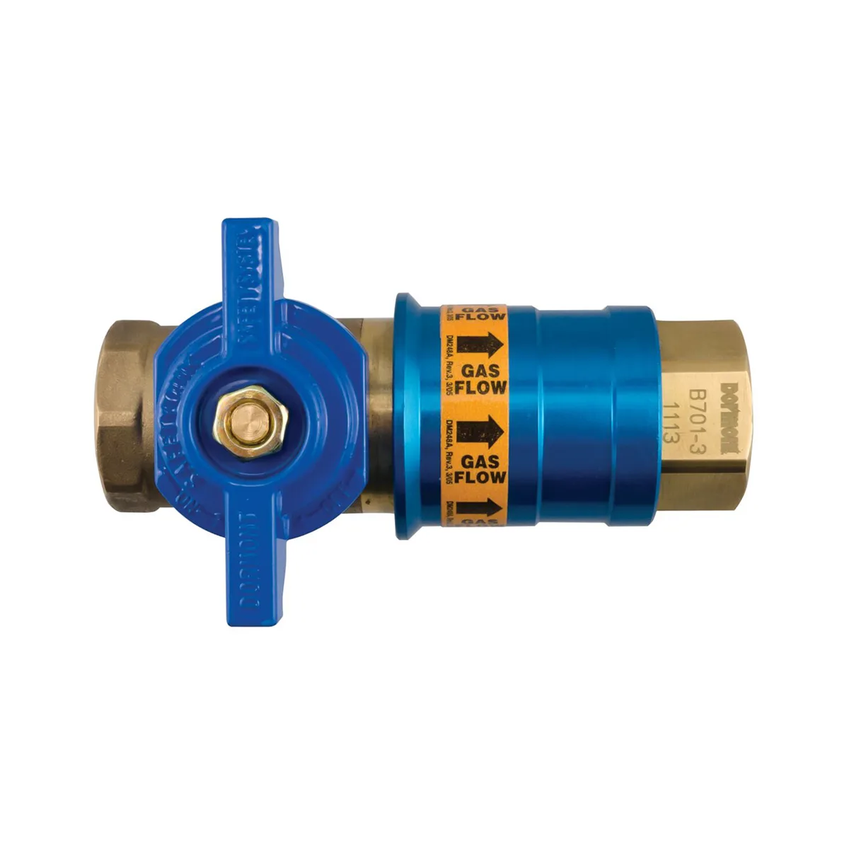 Dormont CF-75 - 3/4" (19mm) Safety Quik® QDV Fitting w/ Steel Outlet, Gas Shutoff Valve - Heavy Duty