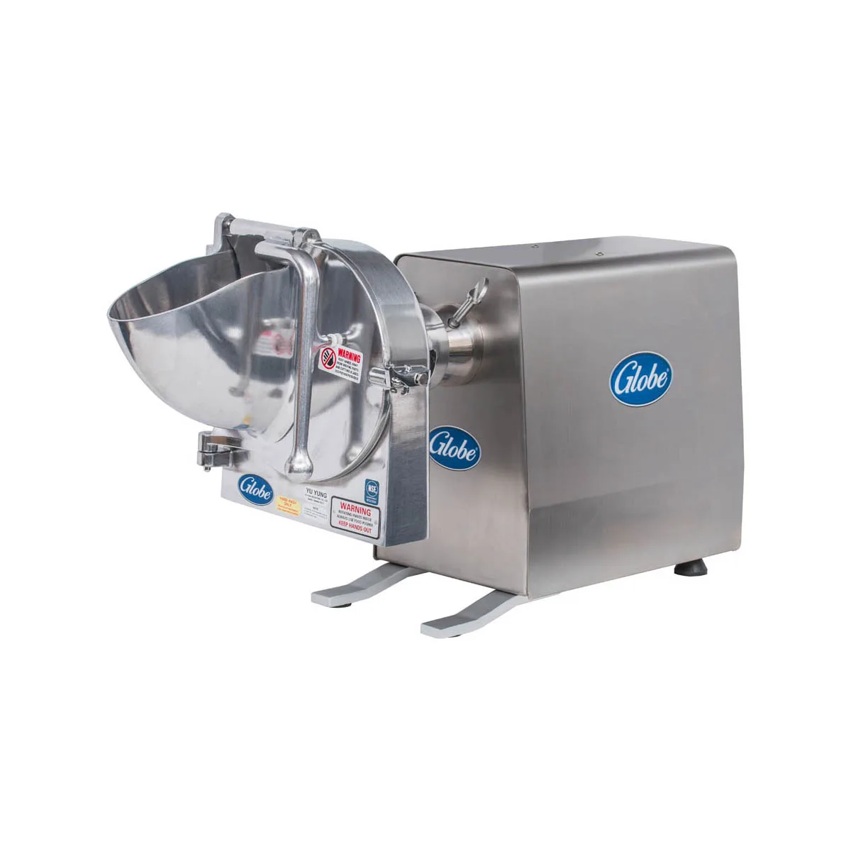 Globe GPD-L Power Drive Unit – 1 HP, 200 RPM, #12 Hub, Stainless Steel, Interlock, 115V 6A, Rubber Feet