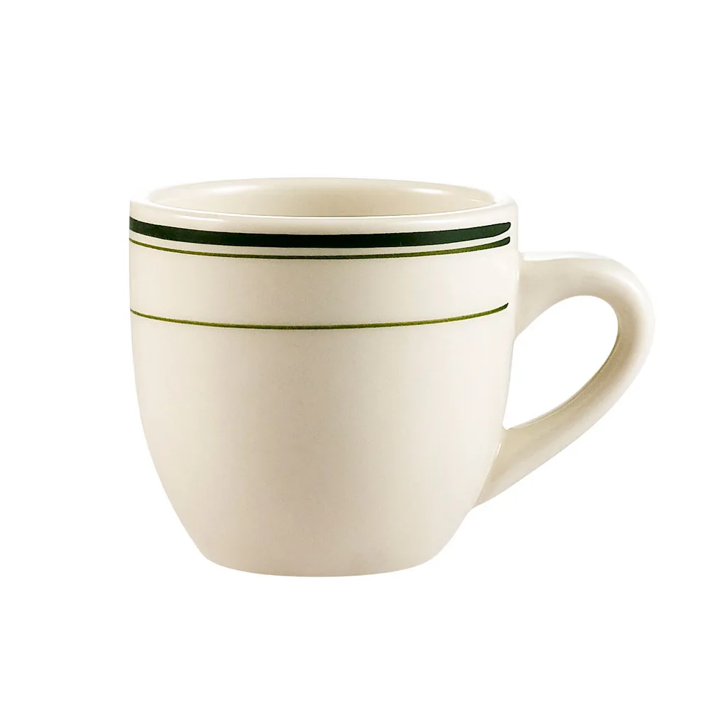 CAC China GS-35 Greenbrier Demitasse Cup, 3.5 Oz (2.5" Dia x 2.5" H) Ceramic American White - 1 Dozen