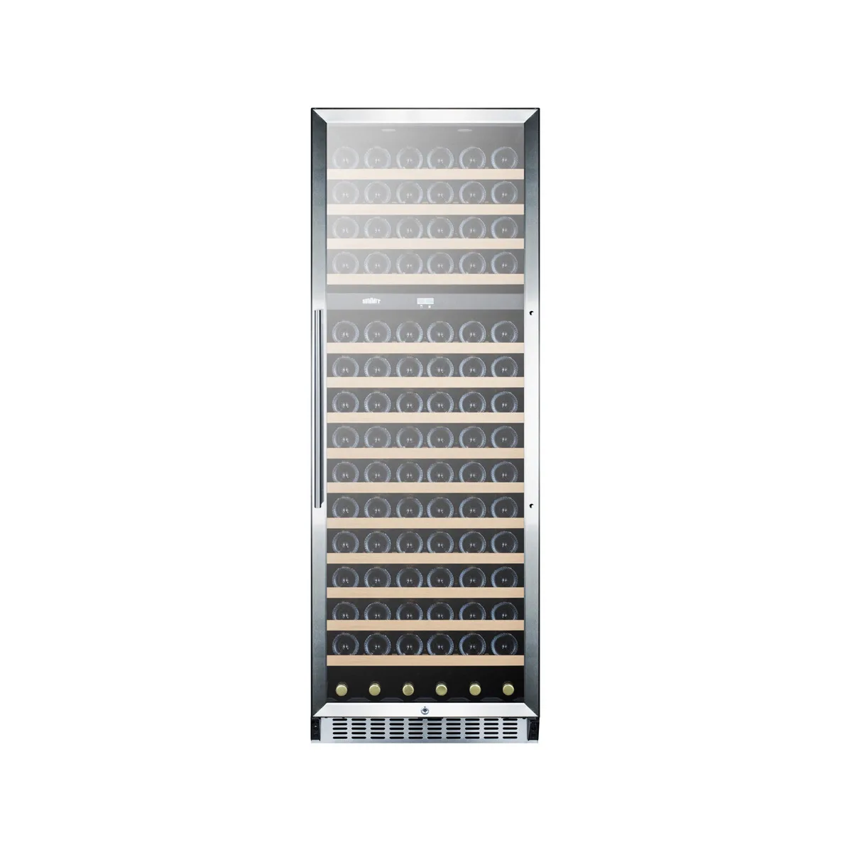 Summit SWC1966CSS 24" Glass Door Wine Refrigerator, Dual Temperature, 160 Bottles