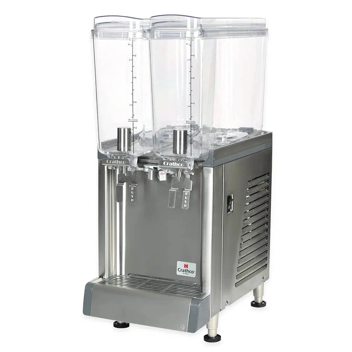 Crathco CS-2E-16-290 (BPA FREE) Beverage Dispenser with 2 Bowls, Agitator - 2.4 Gal (each) - 1/10 Hp