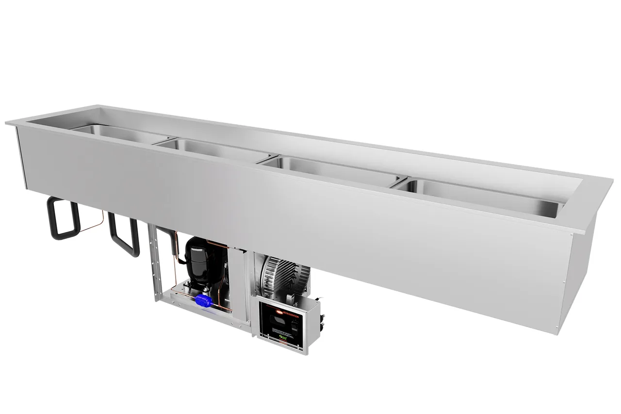 Hatco CWBP-S2 Drop-In Refrigerated Slim Well, (2) Full-Size Pan, Top Mount