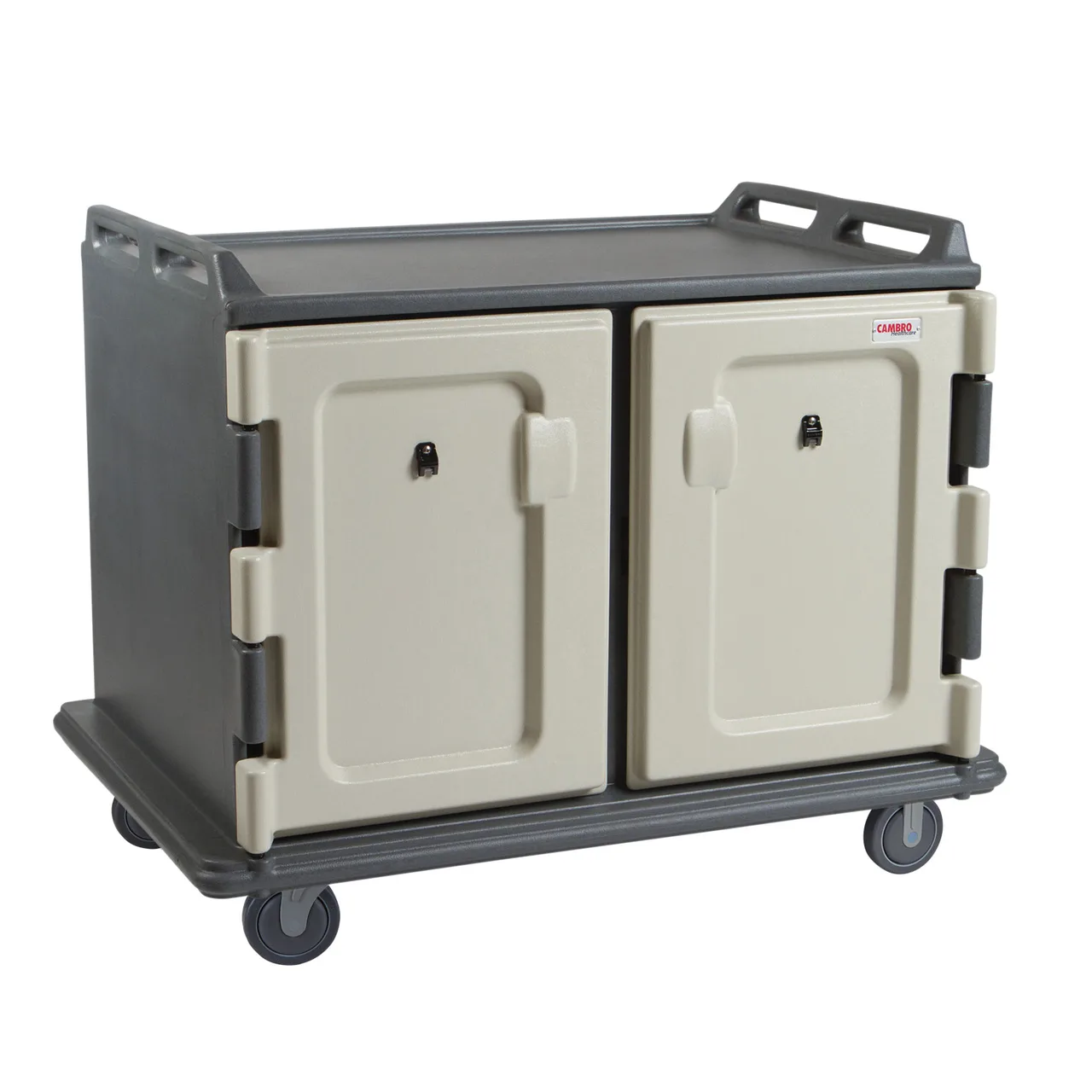 Cambro MDC1418S20191 Granite Gray 20 Tray Insulated Meal Delivery Cart
