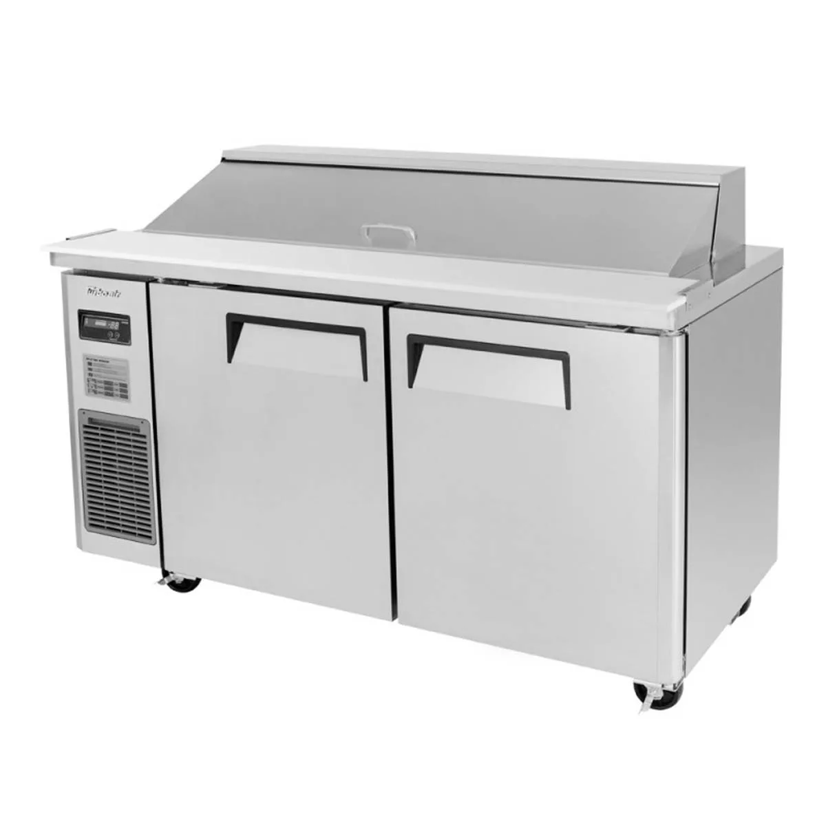 Turbo Air JST-60-N 59" Two Section Sandwich / Salad Prep Table w/ 2 Doors, 14 Pans
