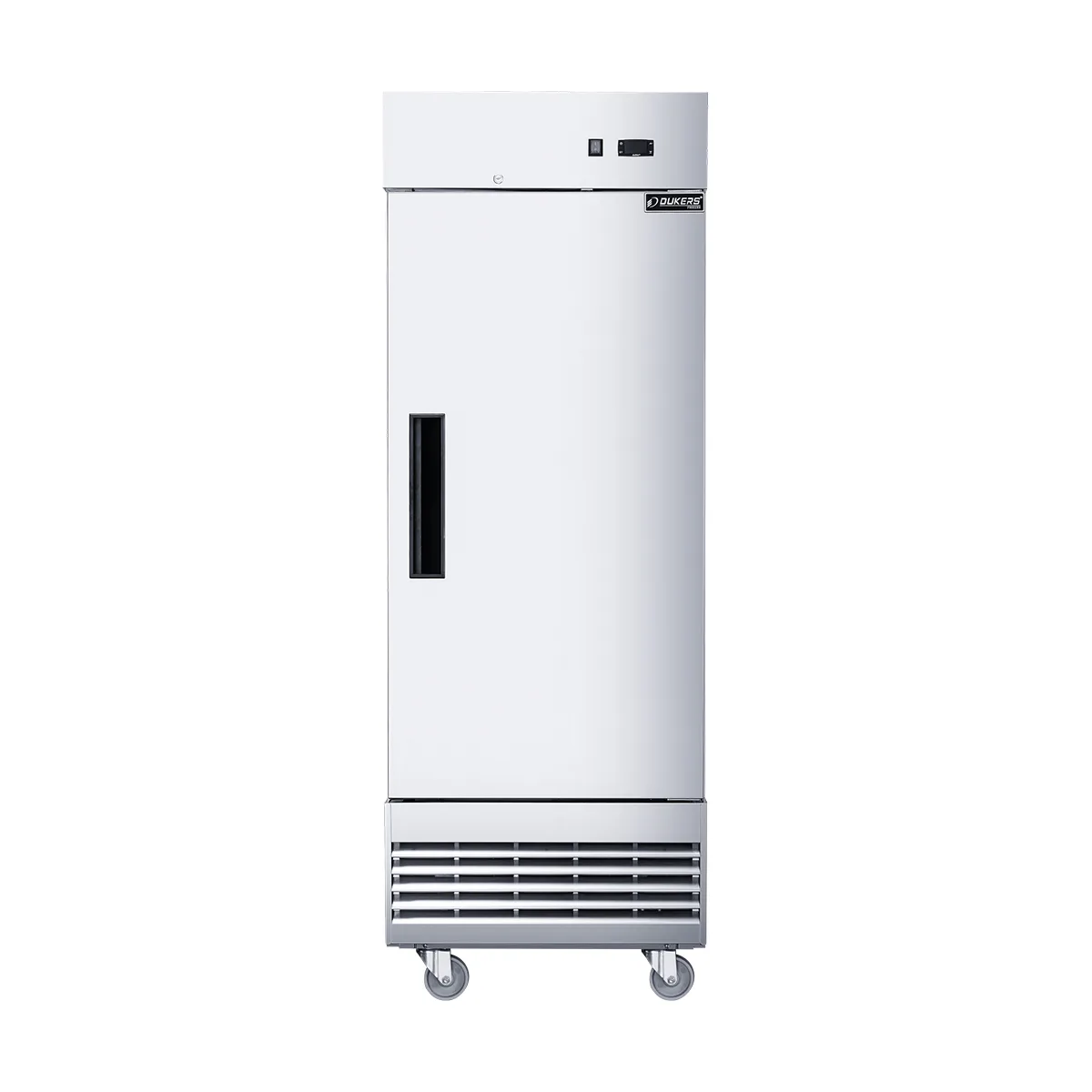 Dukers Appliance Co D28EF 28" 1-Solid Door Reach-In Freezer, Bottom Mounted, Stainless Steel, 16 cu. ft.