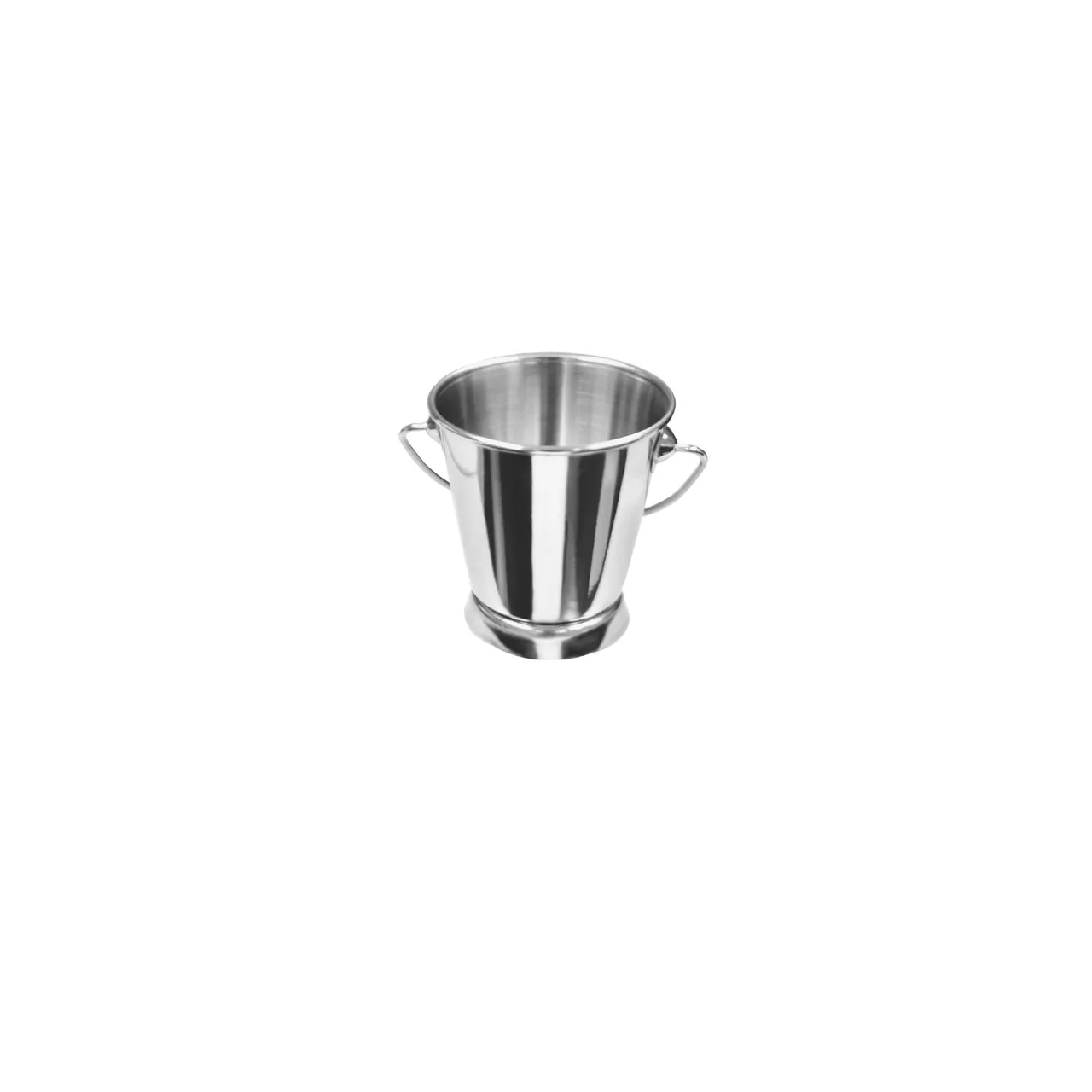 CAC China SMPL-35S Serving Pail, Stainless Steel Bowl, 3-1/2" Dia x 3-5/8" H, Mini with Handle