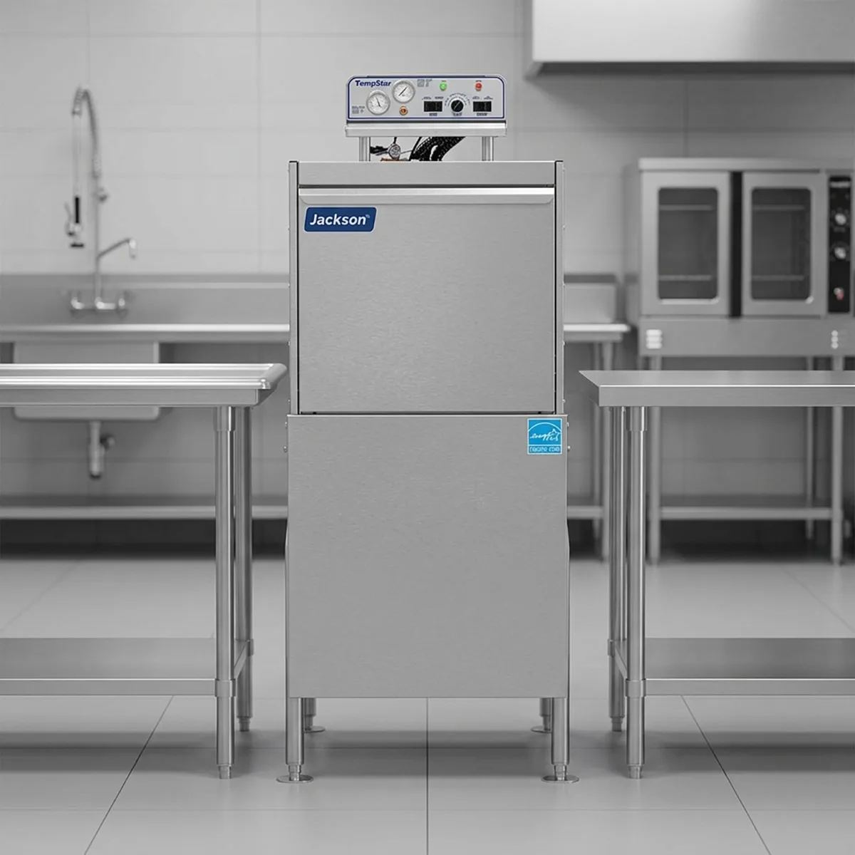 Jackson WWS TEMPSTAR FL 26" Door Type Dishwasher, 65 Racks/Hr - 56.07 Gal/Hr - High Temp w/Booster