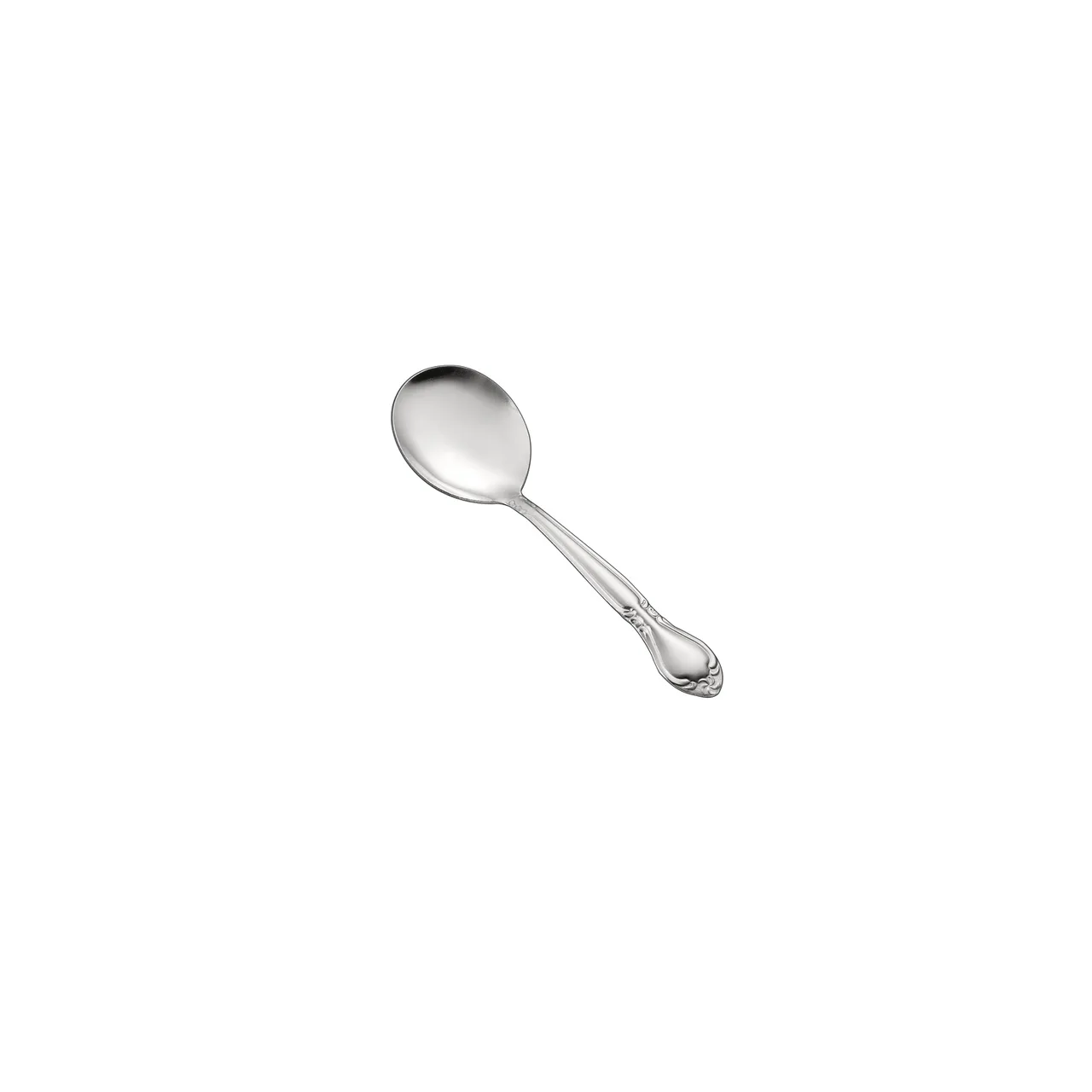 CAC China 2003-04 Elizabeth Bouillon Spoon, 6" Length, Heavy Weight, 18/0 Stainless Steel - 1 Dozen