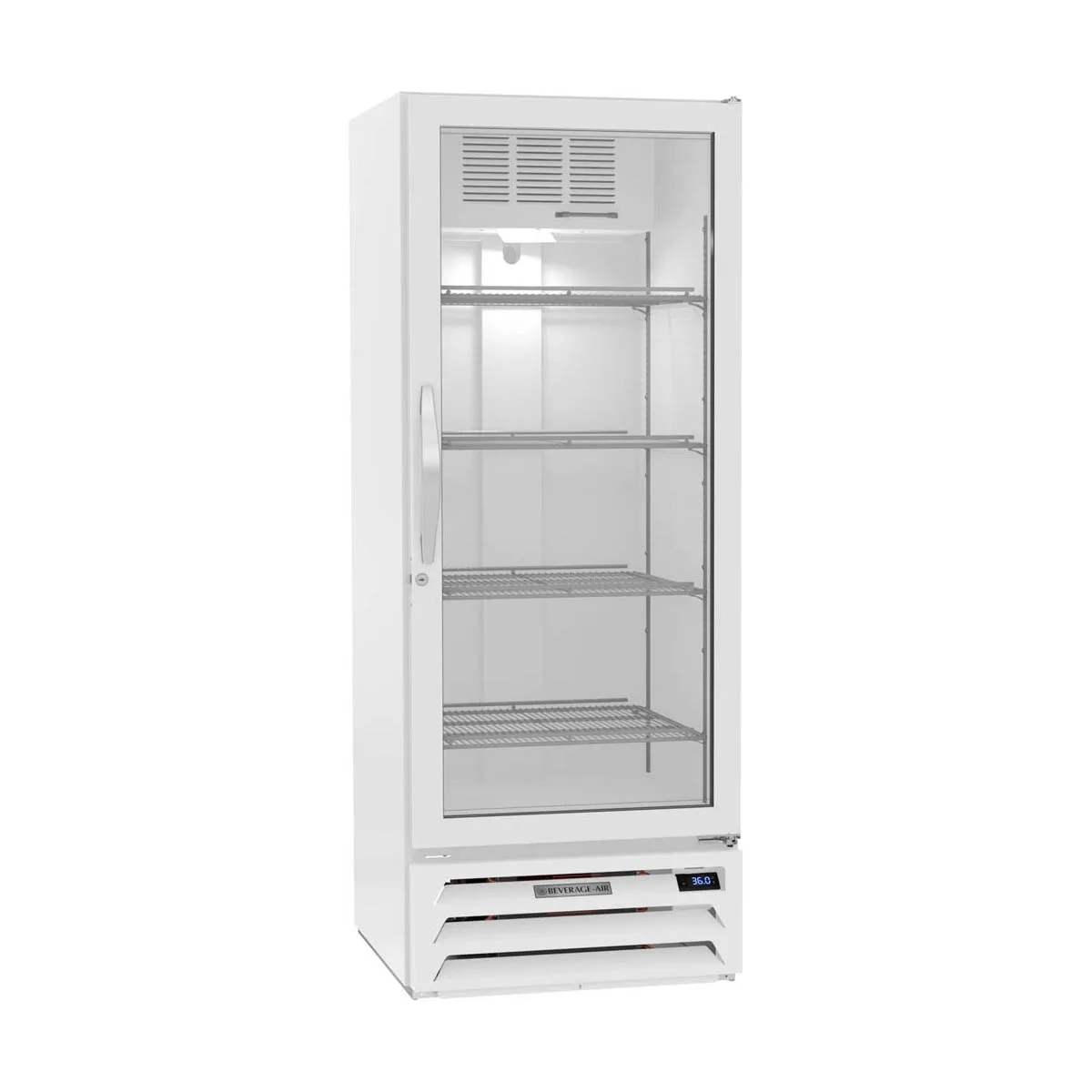 Beverage Air MMR12HC-1-W 24" One Glass Door Merchandiser Refrigerator in White, 12 cu. ft.