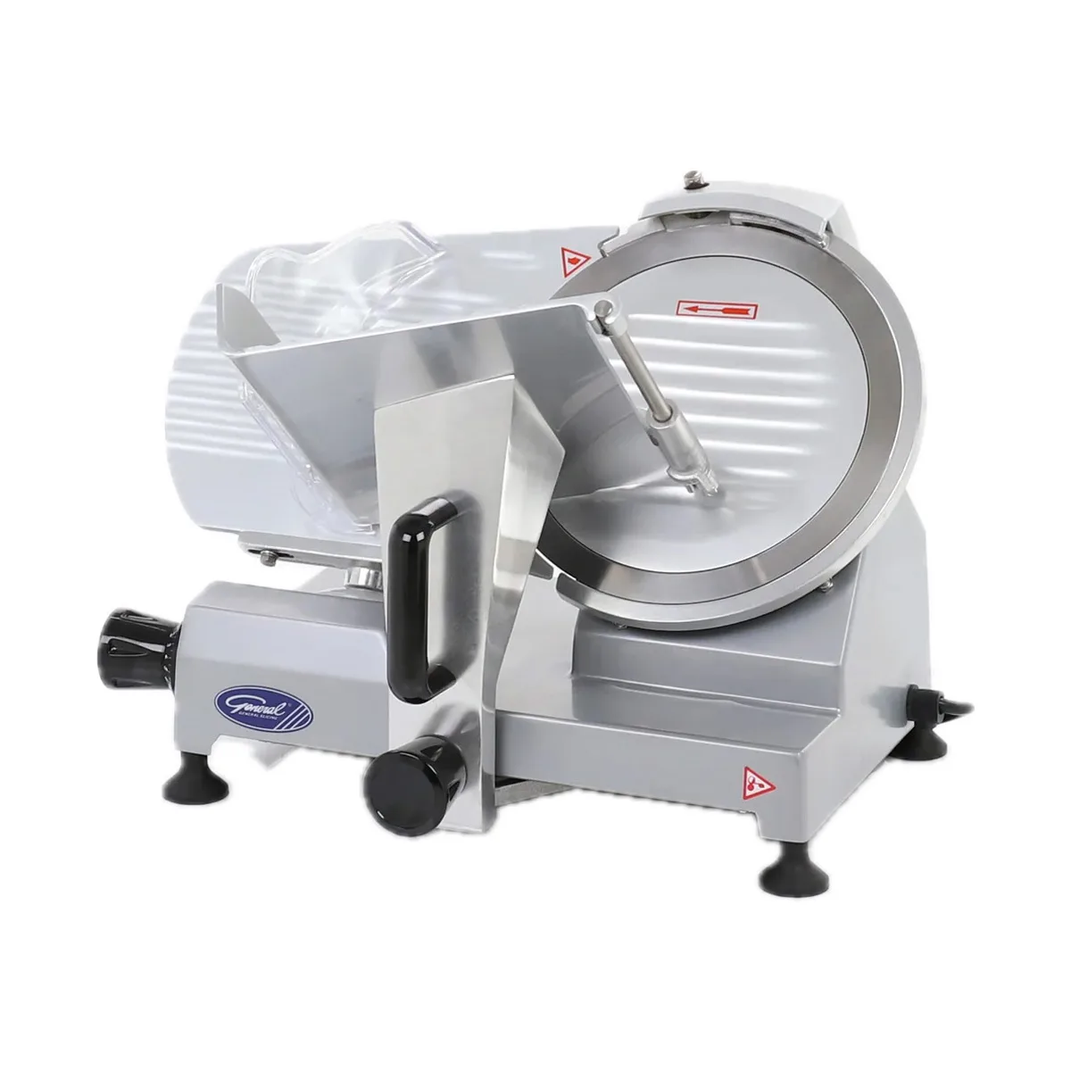 General GSE010 Meat Slicer – 10" Blade, 1/2" Thickness, 1/5 HP, 150W, Belt Drive, Cast Aluminum, Anodized Finish