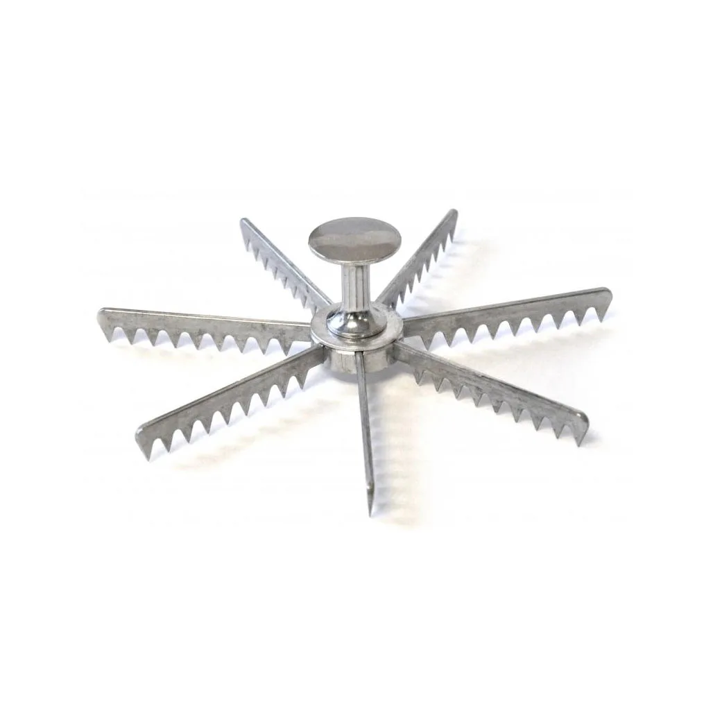 Omcan USA 34862 Pie and Cake Marker, 9" Diameter Skull Design, 7‑Slice Metal Tool for Cutting