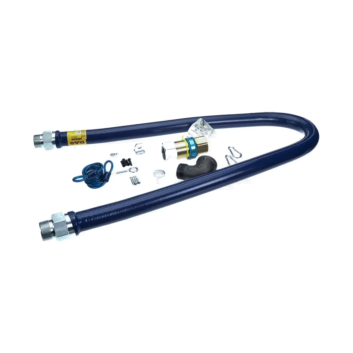 Dormont 16125BPQR72 SnapFast 72" Gas Connector Kit w/ Restraining Cable, 1-1/4" Diameter