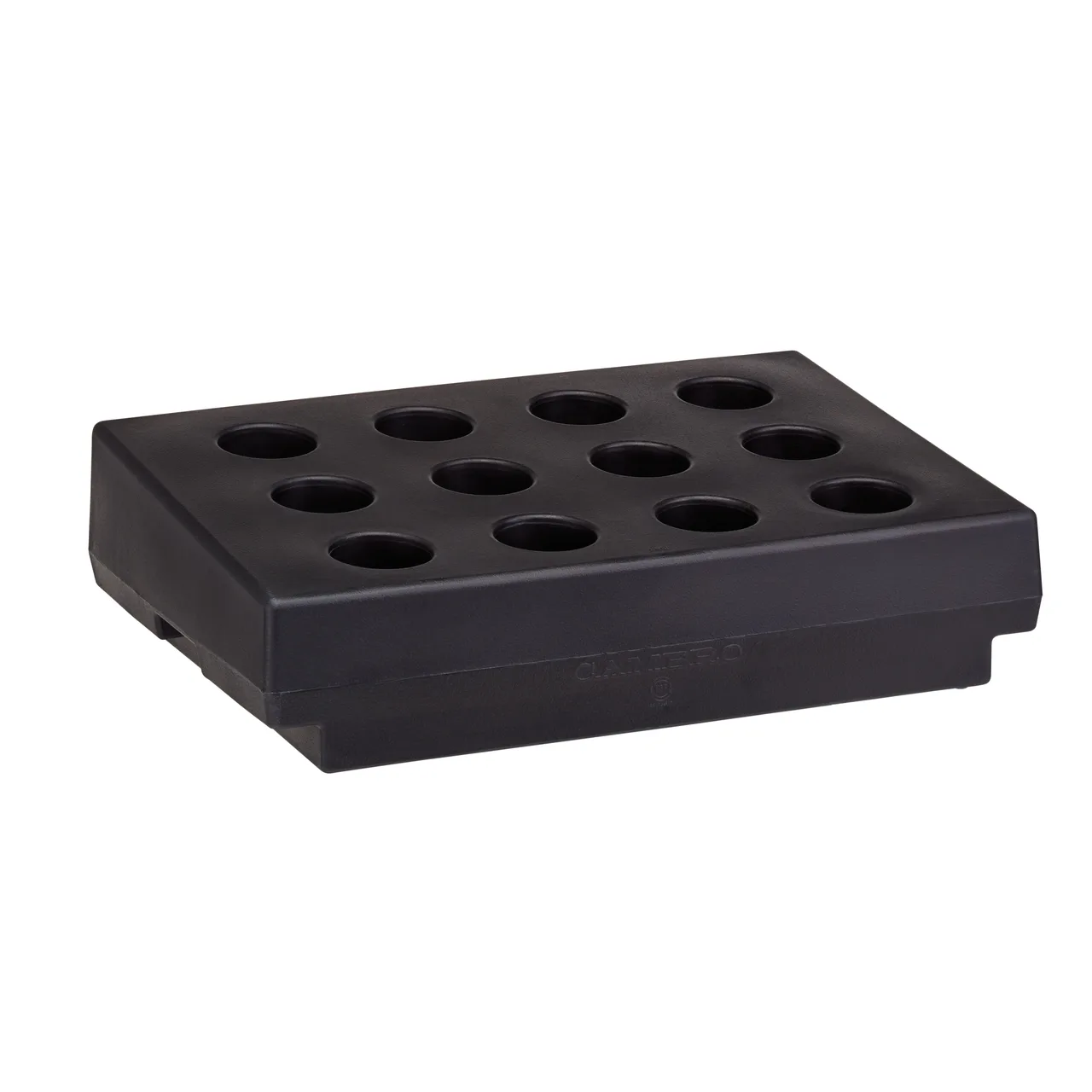 Cambro CR12110 Cutlery Rack, 12-Compartment Black Polyethylene Organizer, 33" L x 22-3/4" W x 9" H