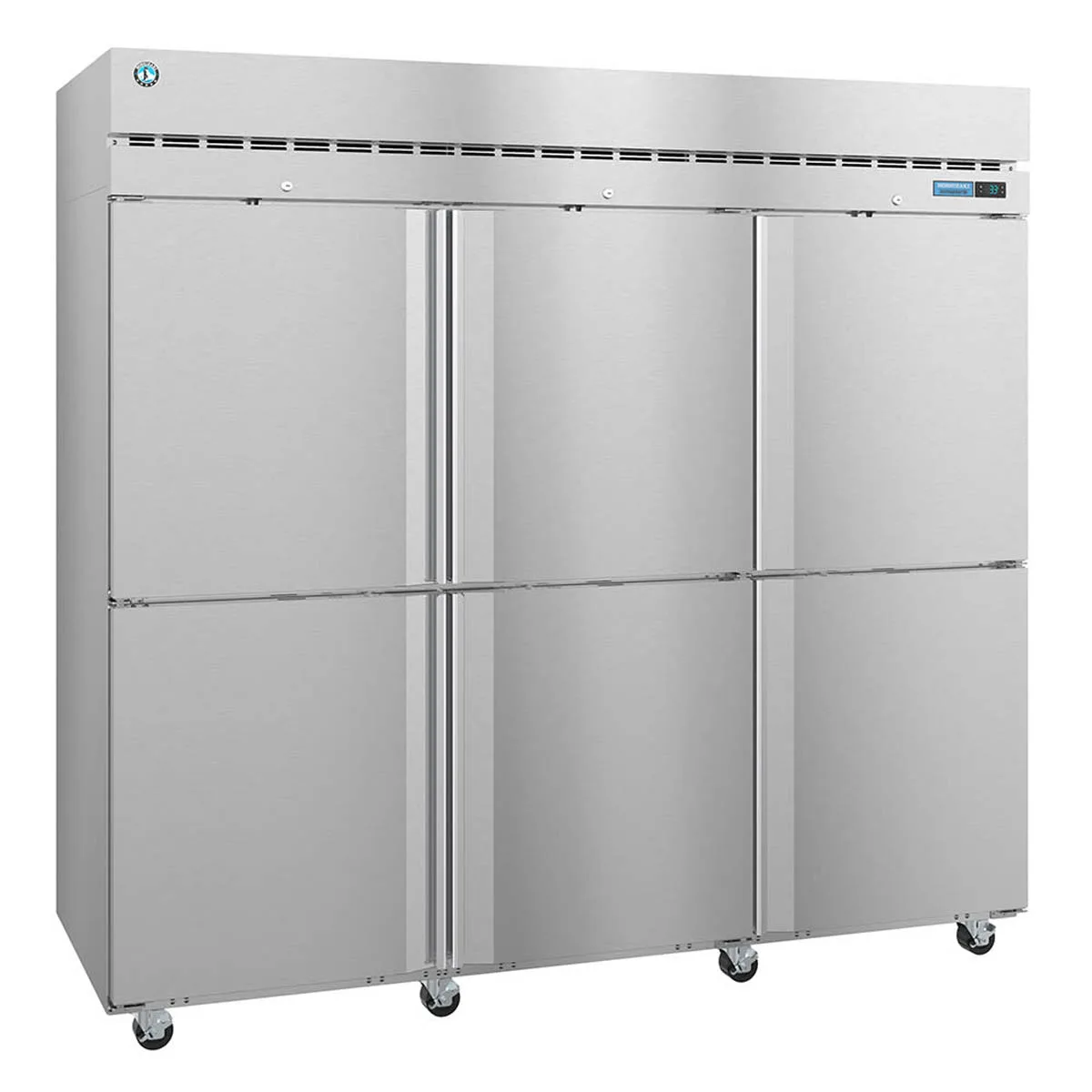 Hoshizaki F3A-HS 82" Three Section Reach-In Freezer w/ 6 Half Solid Doors, Top Mount, 79 cu. ft.