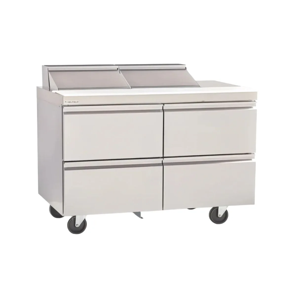 Delfield D4460NP-12 60" 2-Section Sandwich and Salad Prep Table, 4 Drawers, 12 Pans