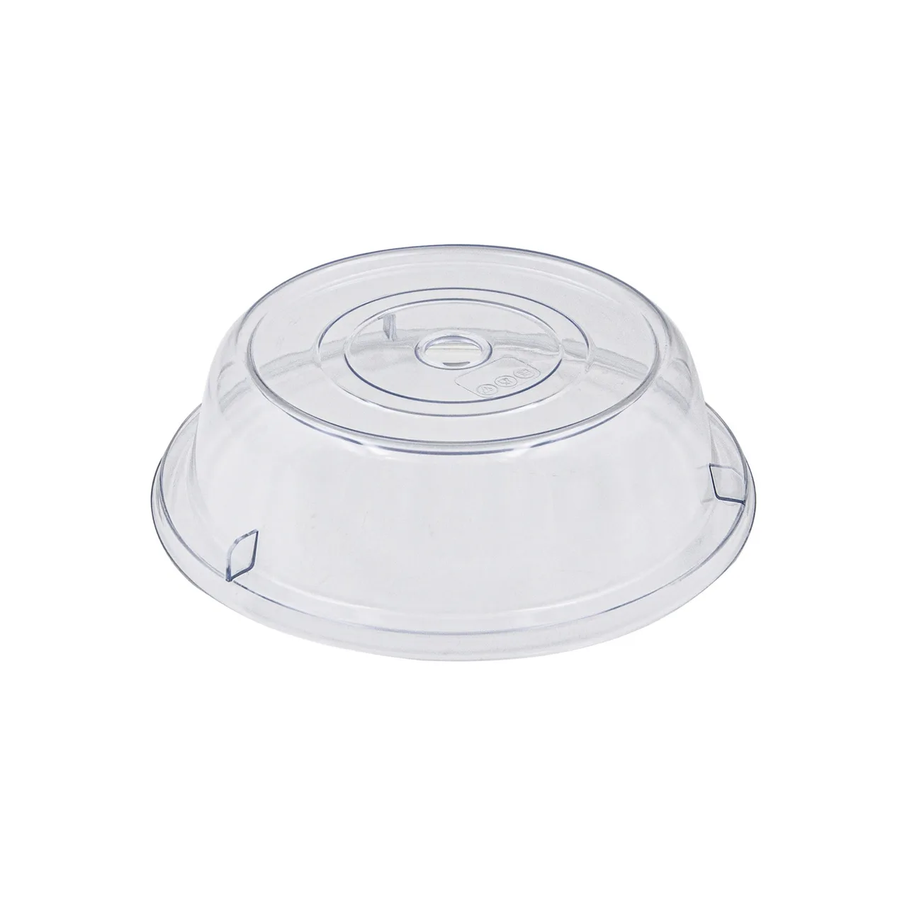 CACChina PPCO-21 Plate Cover – 12" Round, Clear Polycarbonate, Stackable, 12" Diameter