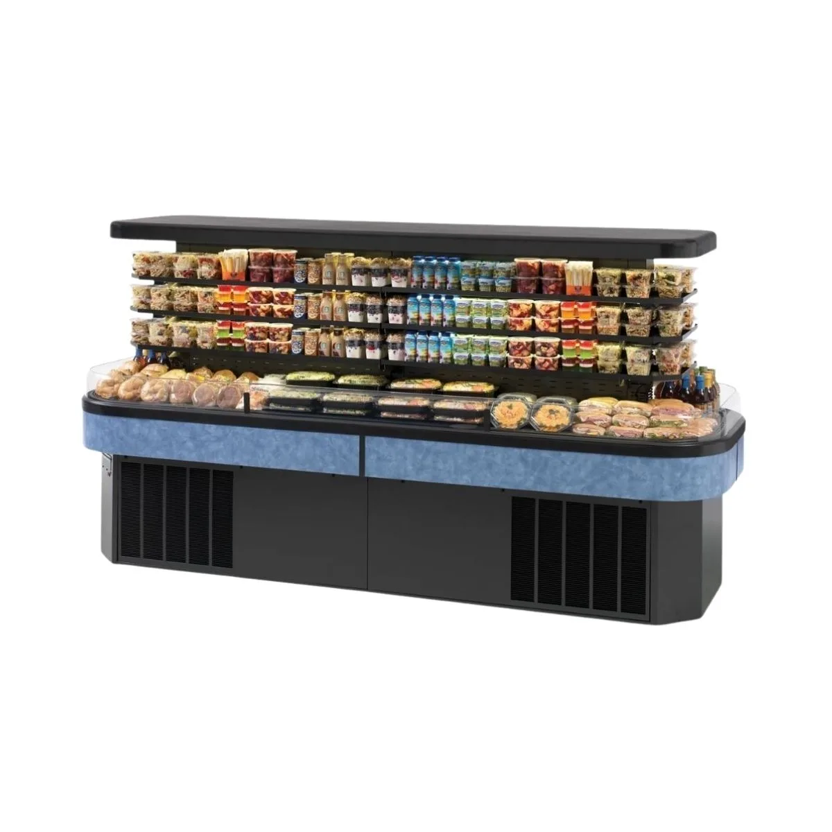 Federal Industries IMSS120SC-3 120" Refrigerated Self-Serve Island Merchandiser, 3 Shelves, 58.3 cu. ft.