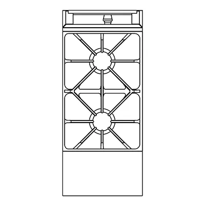 Southbend P18N-X 18" Gas Heavy Duty Range w/ (2) Open Burners, Modular Base, 90.000 BTU