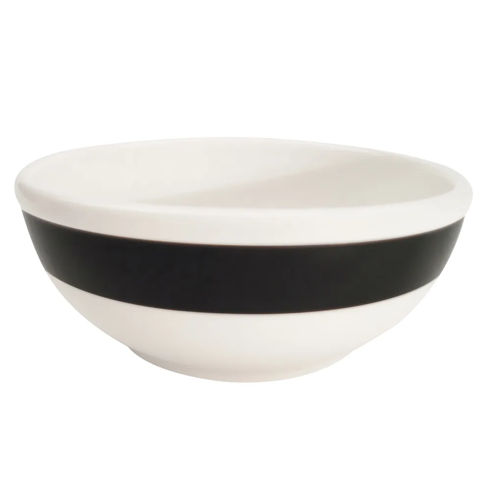 CAC China R-18-BLK Rainbow Nappie 15 Oz. 5-7/8" Dia. 2-1/4" H, Round Ceramic Bowl - Dozen