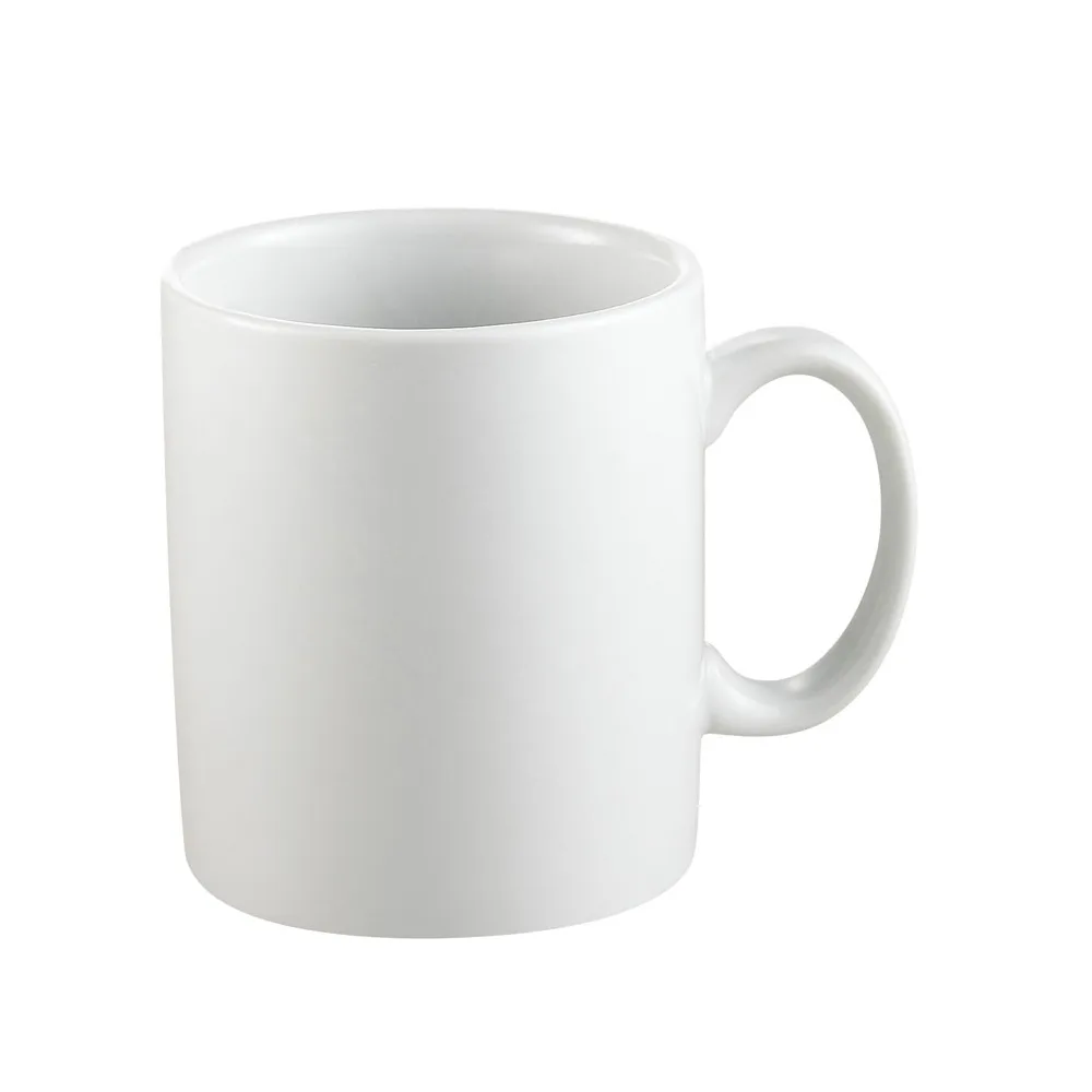 CAC China MUG-C12 - 12 oz White Porcelain Mug, 3" Dia x 3½" H, Oven Microwave Safe - 1 Dozen