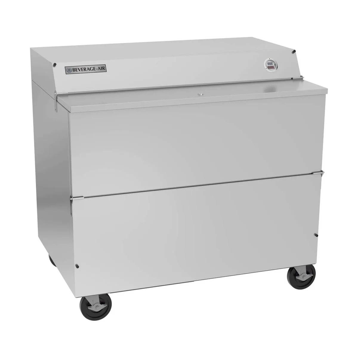 Beverage Air SMF49HC-1-S 49" Single Sided Milk Cooler, Forced Air, 12 Crates Capacity