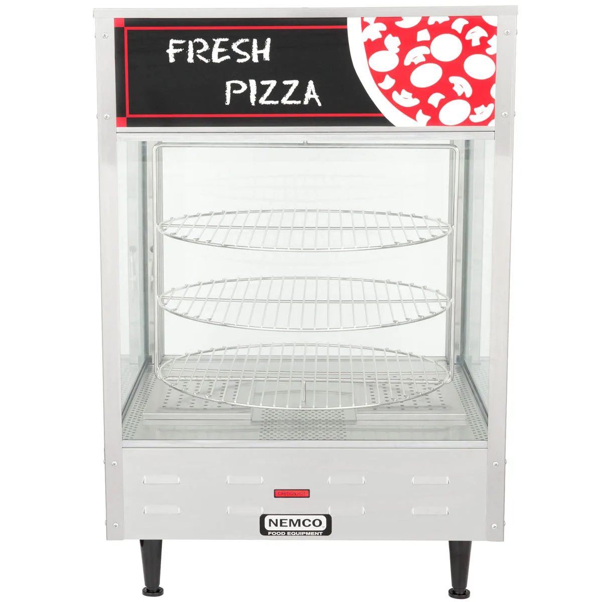 Nemco 6451 22" Full Service Countertop Pizza Merchandiser, 3 Shelves