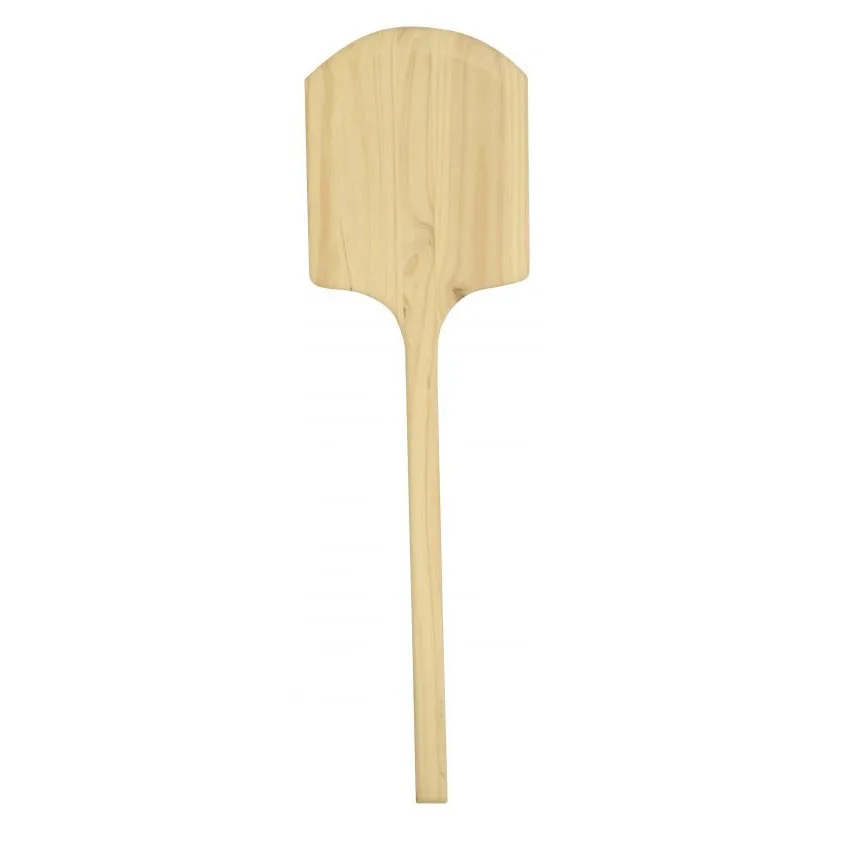 Omcan USA 80602 Pizza Peel – 12" x 14" Rectangular Wood Blade, 42" Length, Wood Handle