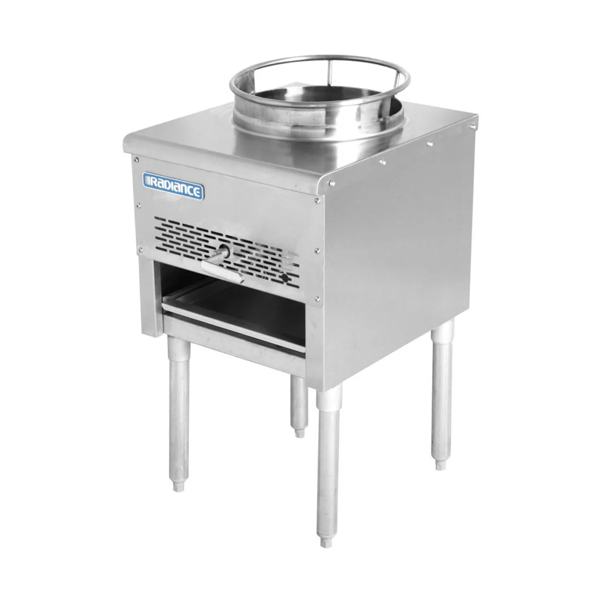 Turbo Air TAWR-13 Gas Wok Range w/ (1) Burner (Bowl), 13" Wok Ring, Manual Knobs, Duck Burner,125.000 BTU