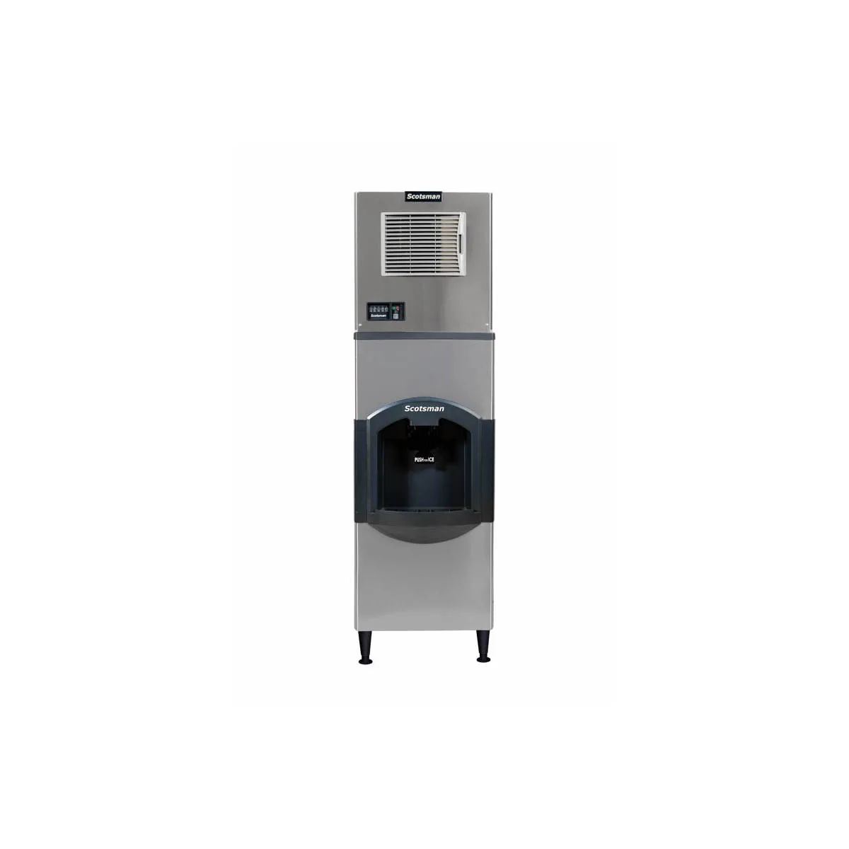 Scotsman MC0322MAX-1/HD22B-1 Full Cube 356 lb Ice Machine with Ice Dispenser, 120 lb Bin