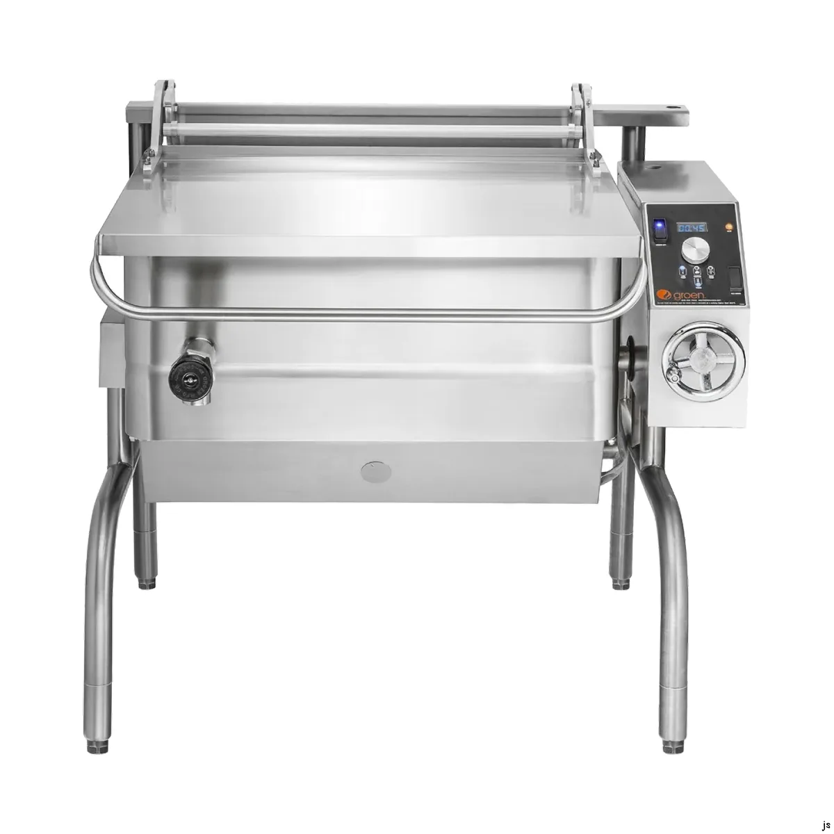 Groen BPM-40GSP 40 Gallon Gas Tilt Skillets Braising Pan, Manual Tilt, Open Frame Base, 144.000 BTU