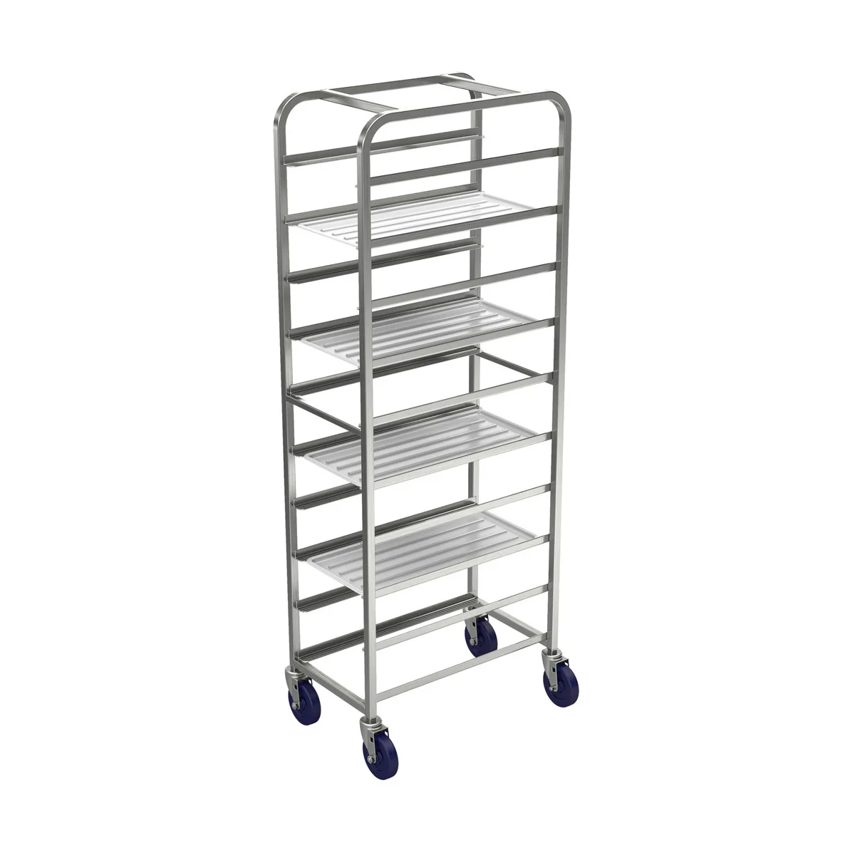 Winholt AL-1212 End Load Aluminum Platter Cart / Rack - (12) 12" Platter Capacity