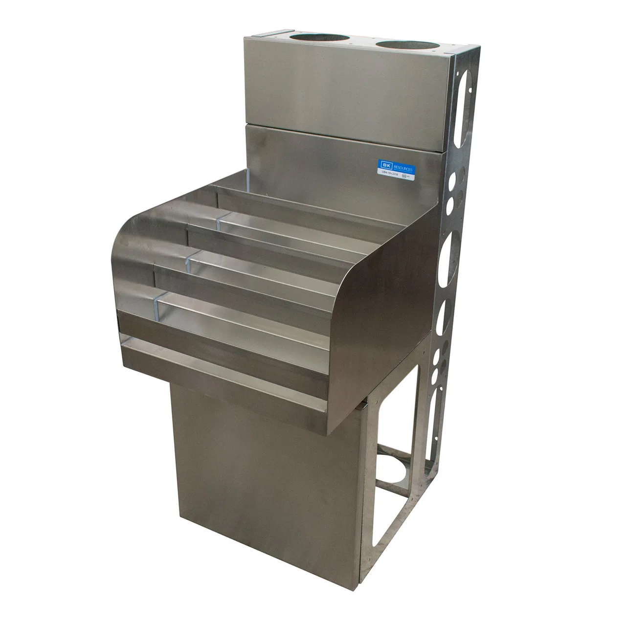 BK Resources UBDW-18-LD18 18"W Underbar Liquor Bottle Display Unit, (20) bottle capacity