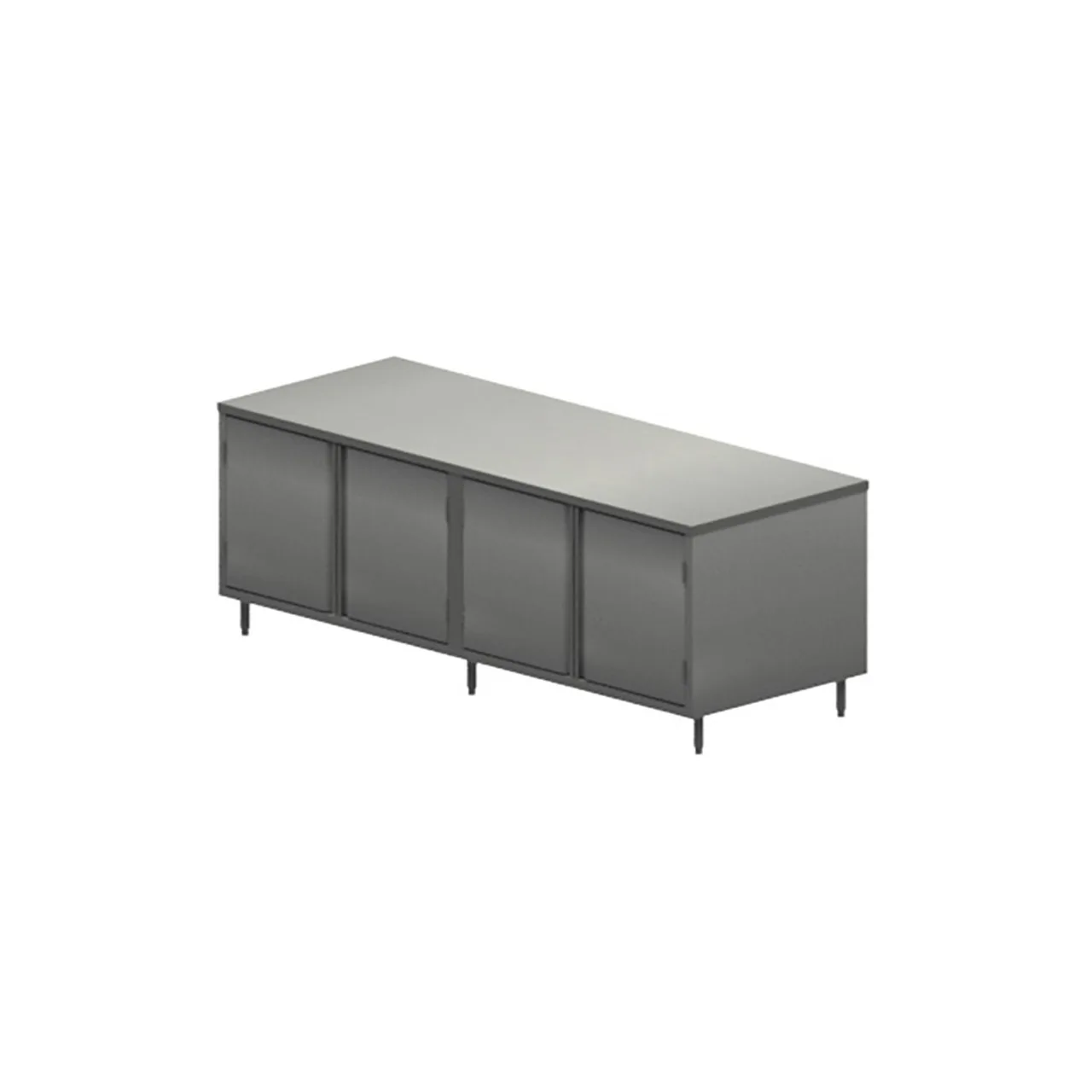 BK Resources CST-3084HL 84" Cabinet Base Hinged Doors Work Table with Lock